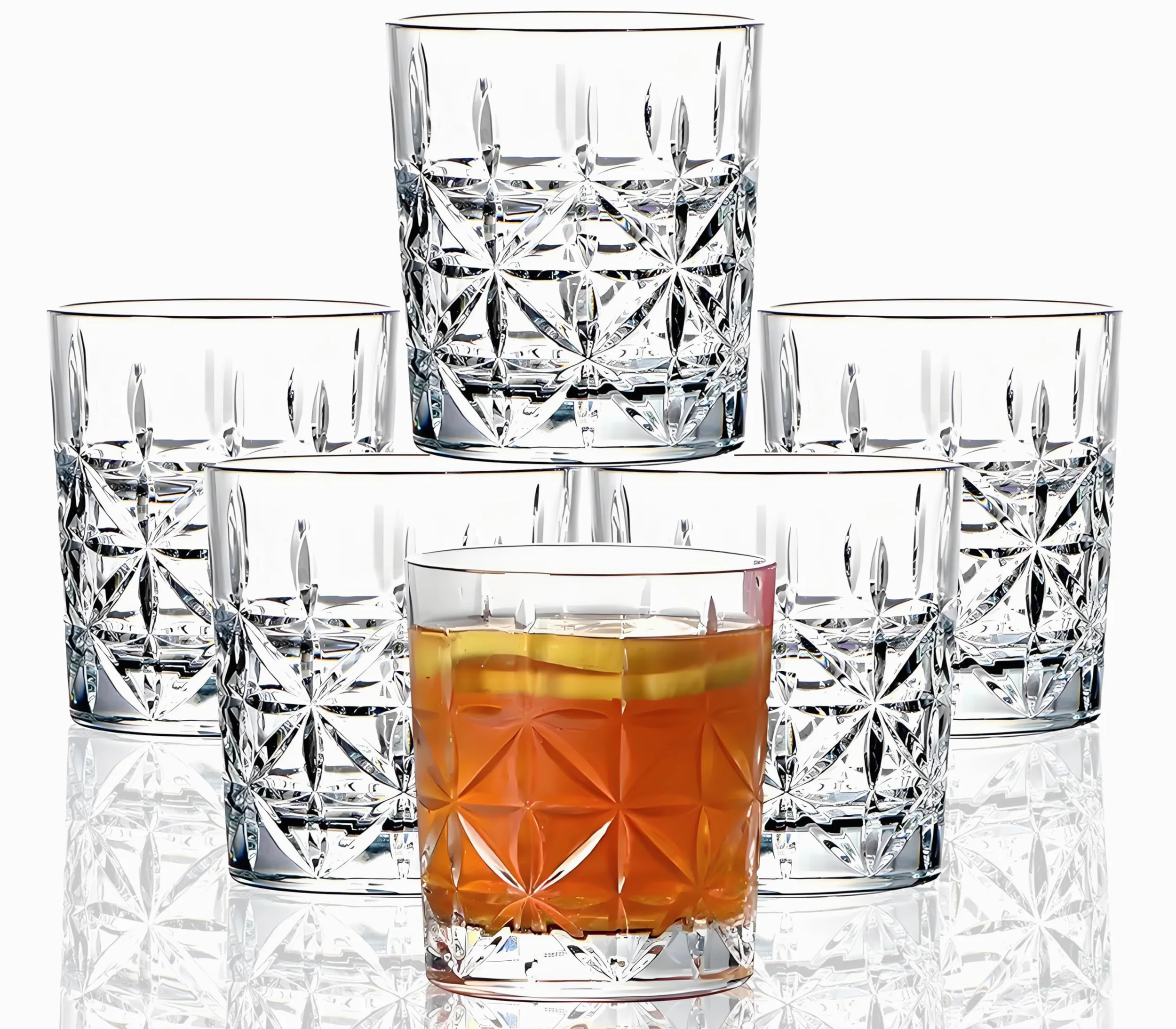 Vasos acrílicos irrompibles Tritan de 8.5 onzas, aptos para lavavajillas, sin BPA, vasos de plástico duro, reutilizables, vasos de agua para cocina, juego de 6 (transparente)