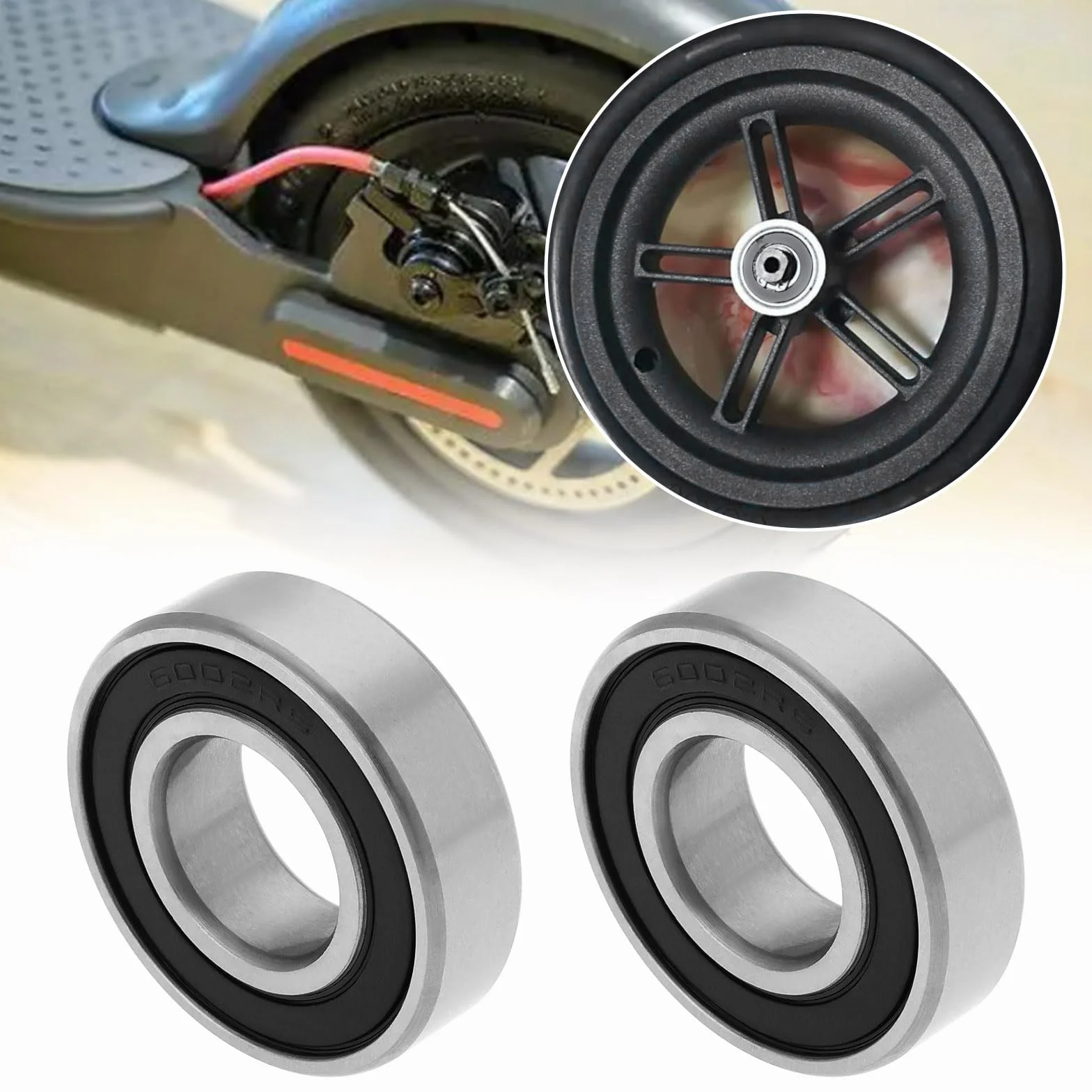 Rodamientos de Rueda de Scooter Compatible con Xiaomi M365/1S/PRO OD 32 mm ID 15 mm Espesor 9 mm