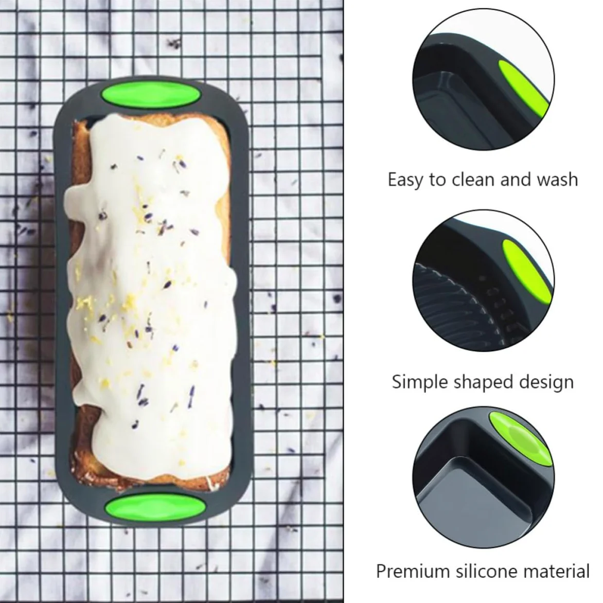 Set de 5 Moldes de Silicona para Pasteles y Repostería Casera | Resistente al Calor, Flexible y Reutilizable, Limpieza Sencilla, Uso en Cocina y Horno para Aficionados la Repostería