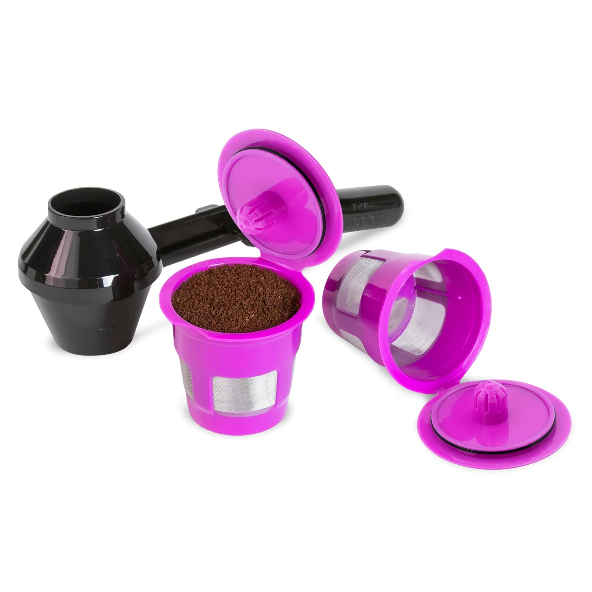 Perfect Pod - Paquete ahorro de cápsulas para rellenar café, con filtro reutilizables cafetera K Cup y pala compatibles cafeteras una sola taza Keurig K-Duo, K-Mini, 1.0, 2.0, serie Select