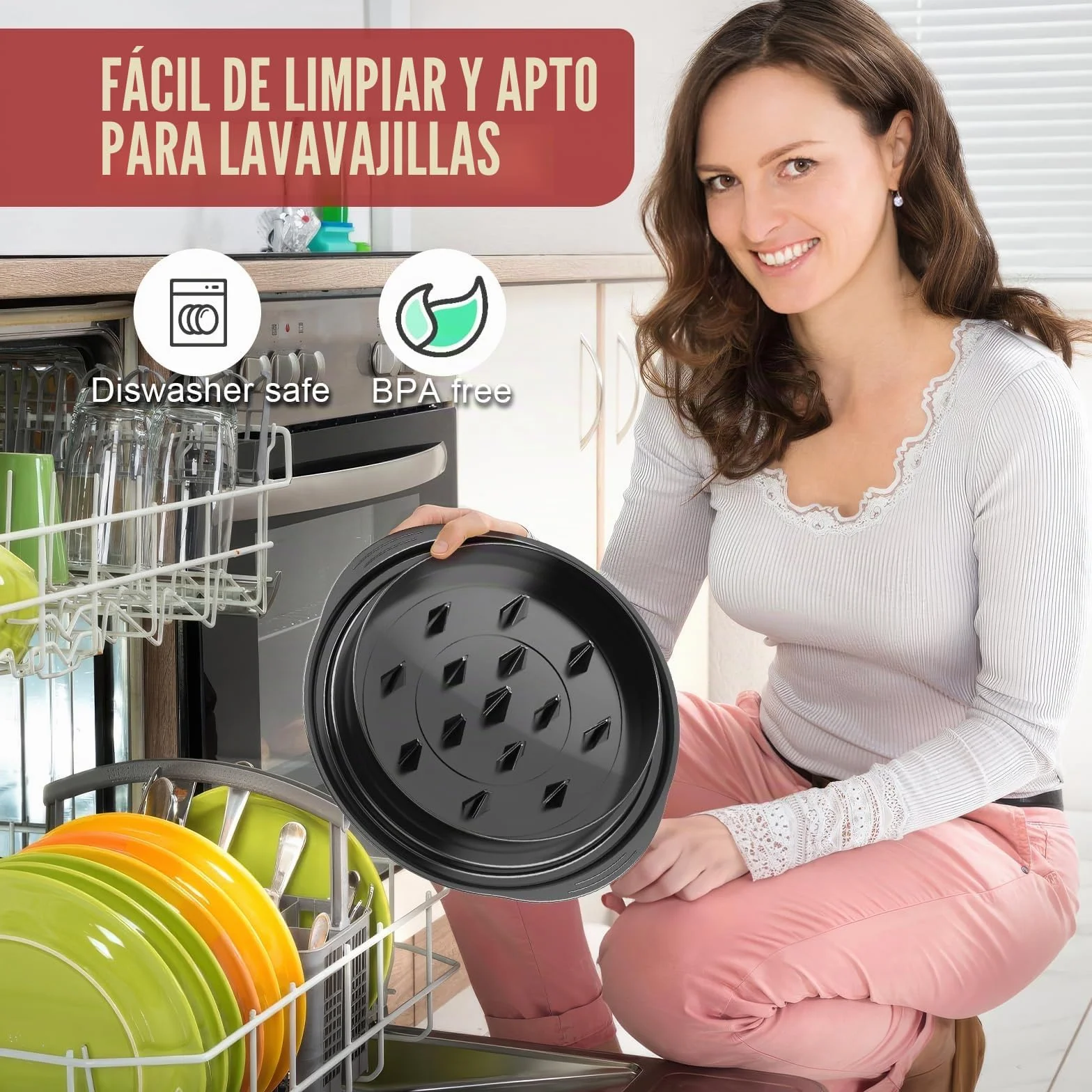 Desmenuzador de Carne Manual,Trituradora de Pollo y Cerdo con transparente Asas y Base Antideslizante,trituradora de alimentos,Lavable en Lavavajillas,Ideal para Ensaladas y Pulled Pork (Negro,20cm)