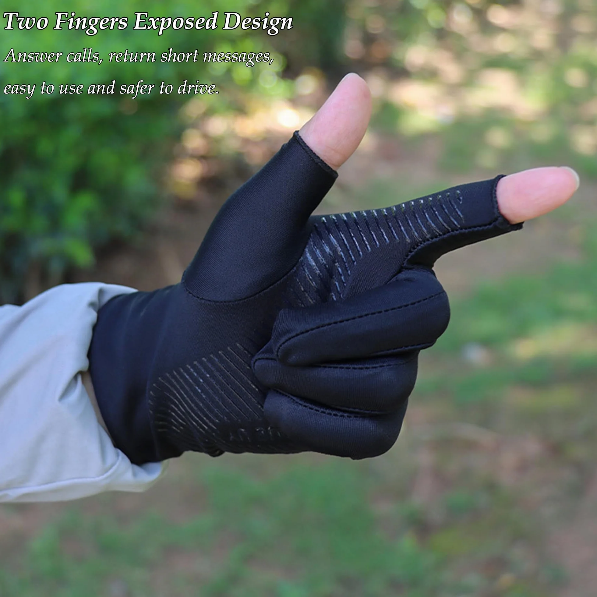 CHENNAN Guantes Antideslizantes de Protección Solar para Exteriores Transpirables para Pesca en Hielo para Hombre y Mujer