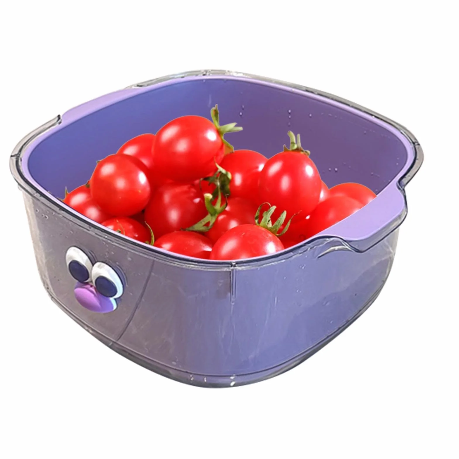 Juego de coladores de cocina 2 en 1 para drenaje de alimentos, colador de doble capa para lavar frutas y verduras, perfecto para limpieza de pasta, arroz, ensalada y bayas