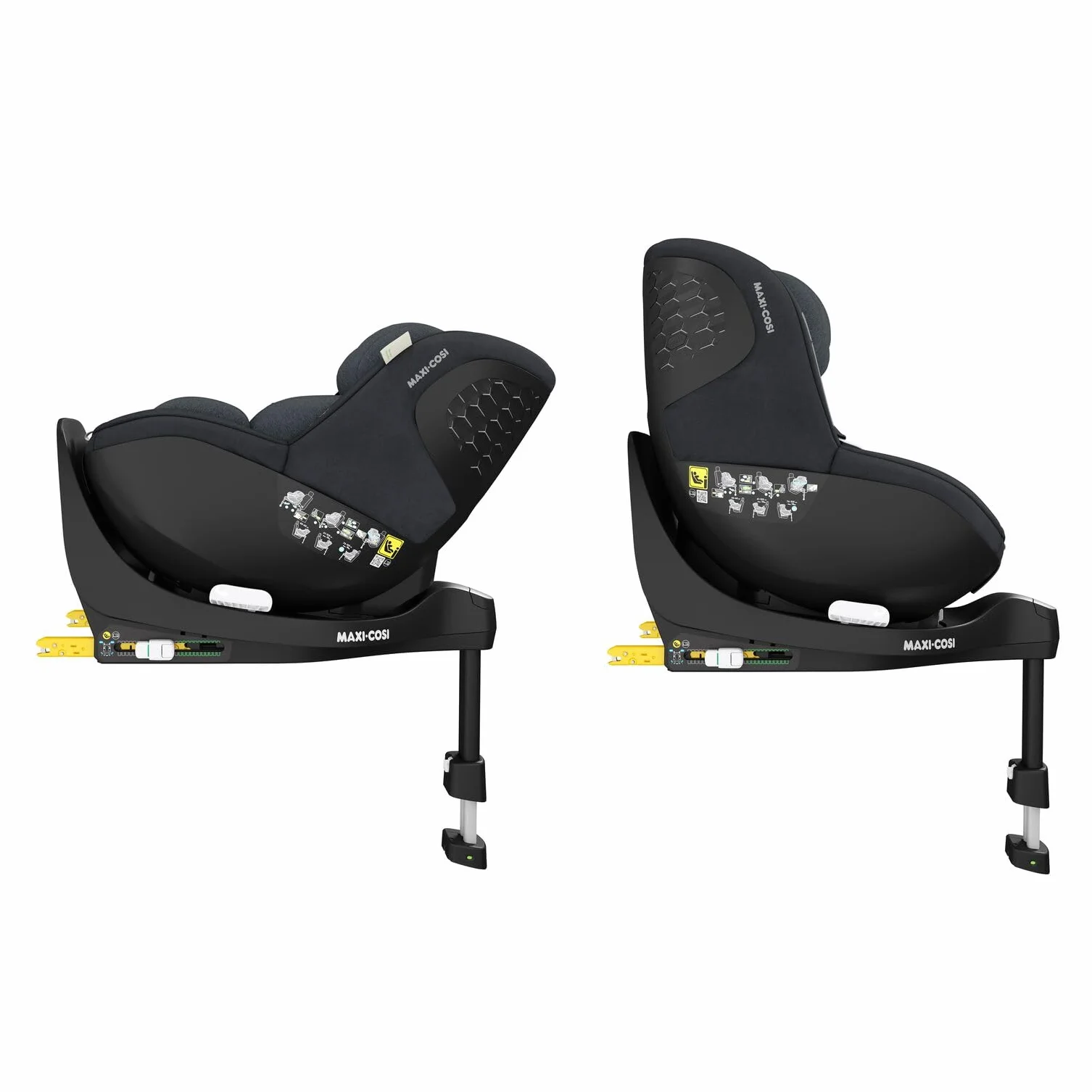 Maxi-Cosi Mica Pro Eco i-Size, Silla de coche isofix giratoria 360º, de 0-4 años, 40-105 cm, ClimaFlow, Protección frente a impactos laterales G-CELL, tejidos 100% reciclados, Authentic Graphite