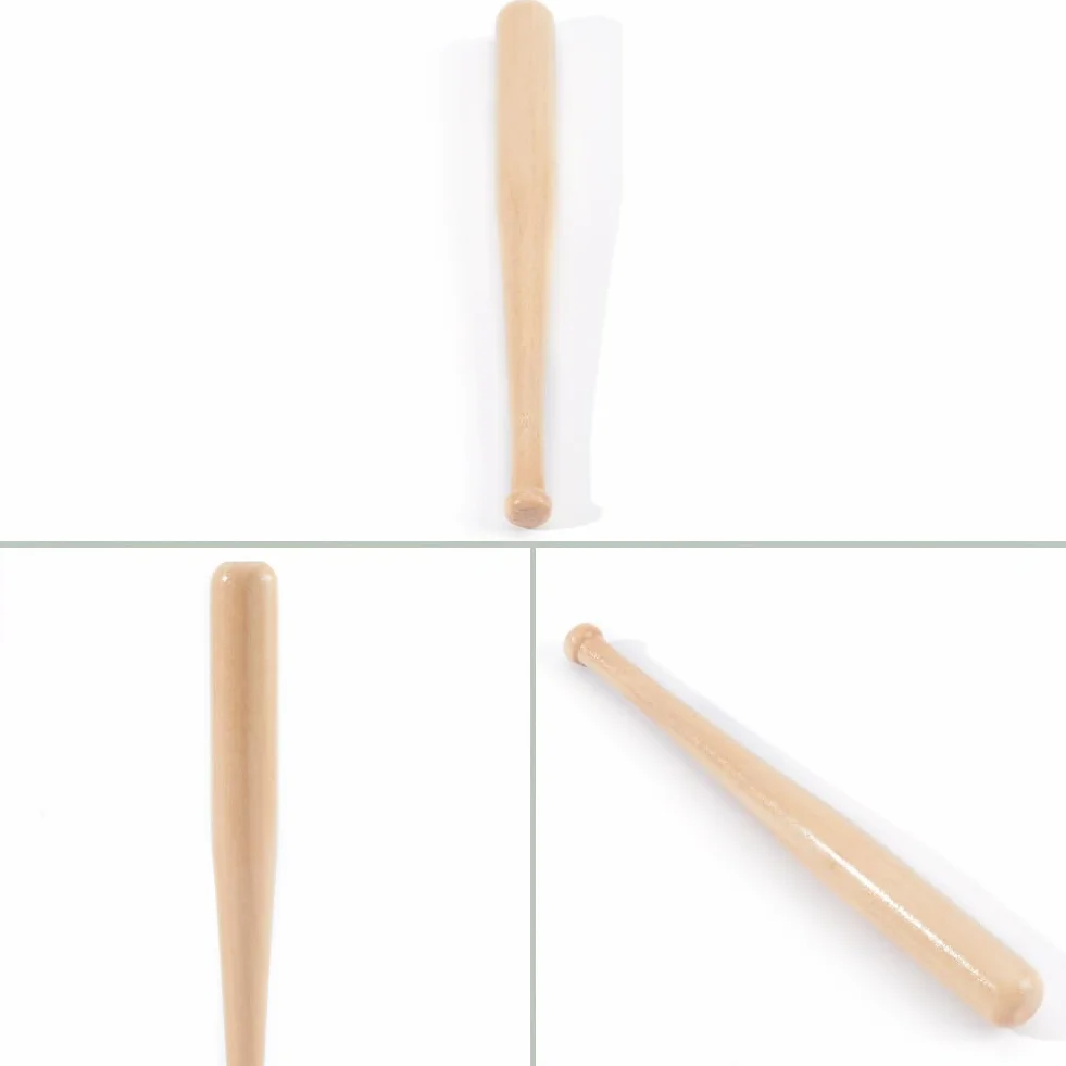 GORGECRAFT Mini Bate de Béisbol de Madera 18CM Sin Terminar Llavero Manualidades