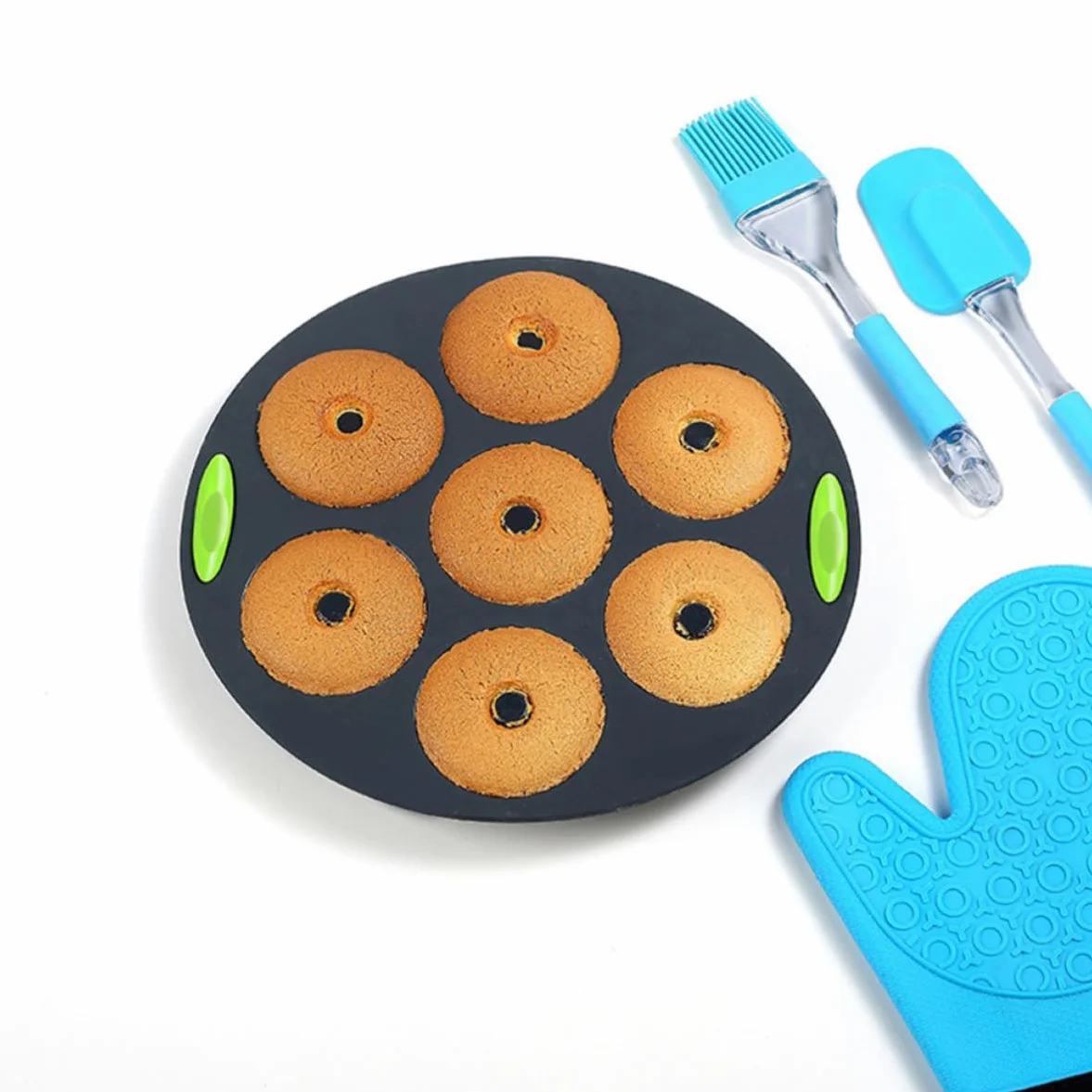 Juego de Moldes de Silicona 5 Piezas para Hornear Pasteles | Reutilizable y Resistente al Calor, Apto para Cocina y Repostería, Set Práctico para Uso Diario