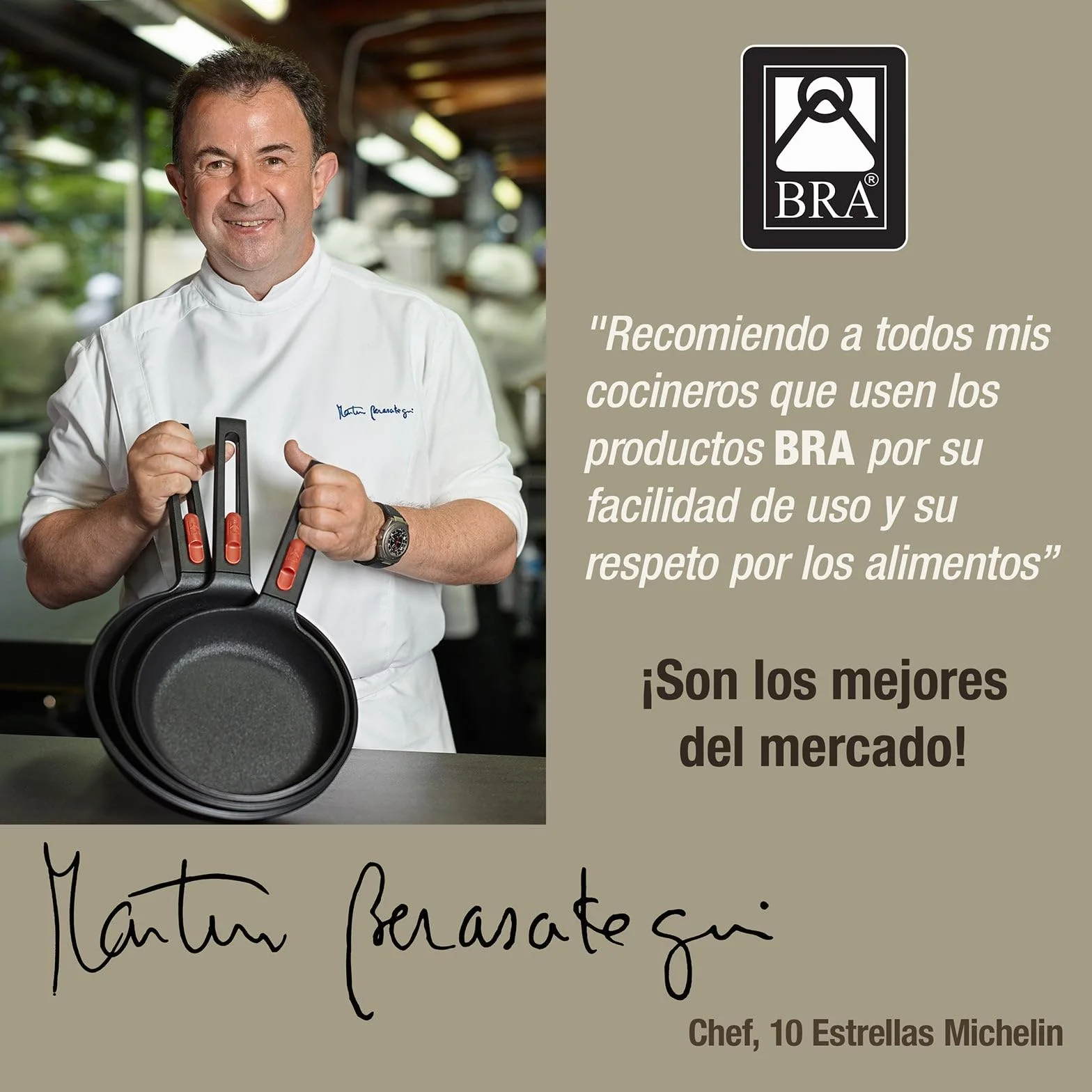 BRA Efficient | Cuchillo Cocinero, Acero Inoxidable, Gris, 3x5x32 cm, Talla única