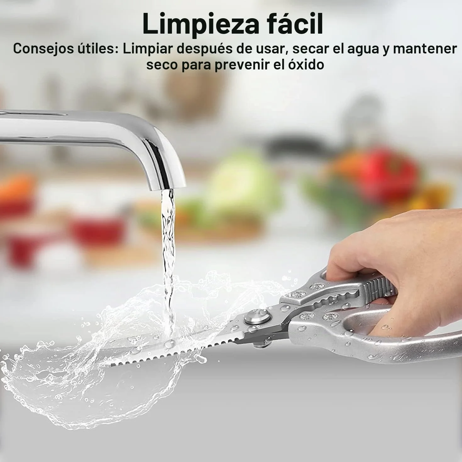 CGBE Tijeras Cocina, Resistentes, Muy Afiladas, Tijeras Cocina Multifunción Acero Inoxidable, Tijeras Multiusos para Aves, Carne, Pescado, Huesos, Pollo, Barbacoa, Verduras