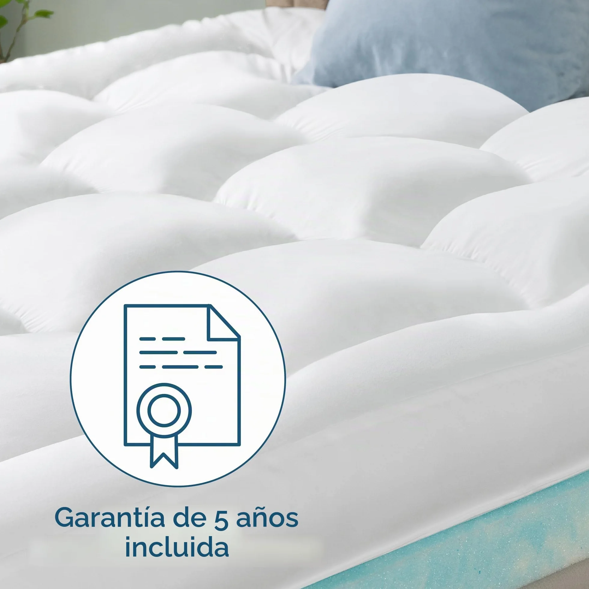 Zinus Topper de Espuma viscoelástica, 140 x 200 cm, 10 cm de Grosor, diseño de celda Abierta, Certificado Oeko-Tex, Transpirable y ortopédico, Comodidad ergonómica, dureza Media, Color Blanco