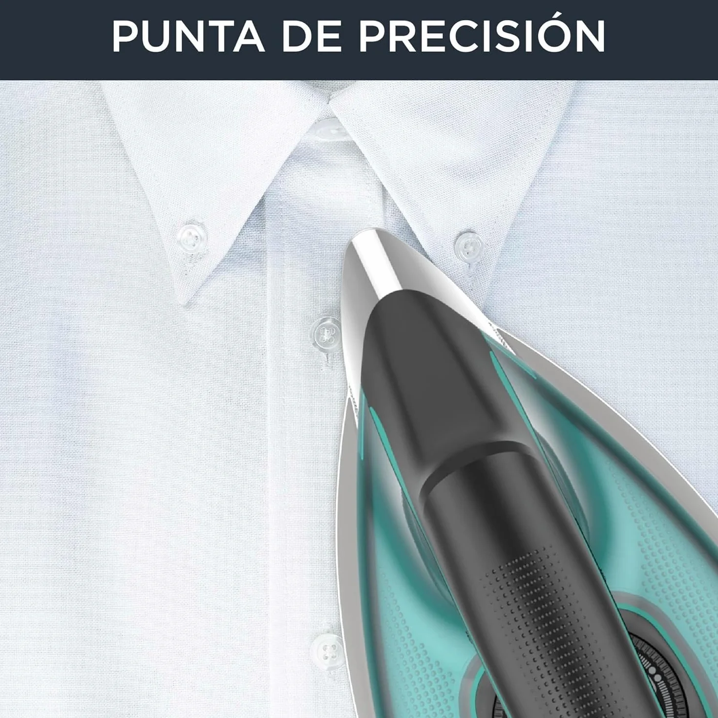 Rowenta Compact Steam Pro Centro de planchado, 6.3 bares de presión, golpe de vapor de 325 g/minuto, suela antiarañazos deslizante, sistema eco, Color Azul/Negro DG7623