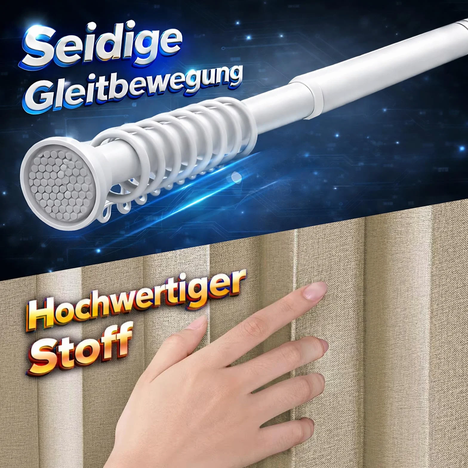 Jilron Juego completo de cortinas opacas para puerta con barra, cierre magnético para una fácil instalación sin taladrar (crema-H198 x B106 cm) 1 paquete