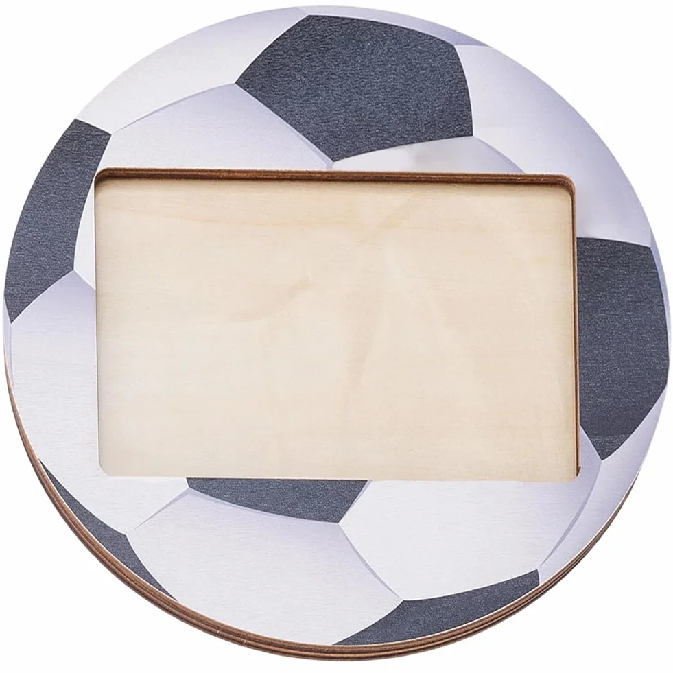 CREATCABIN Marco de Fotos de Fútbol 4x6 Madera Deportiva Balones Decoración Pared