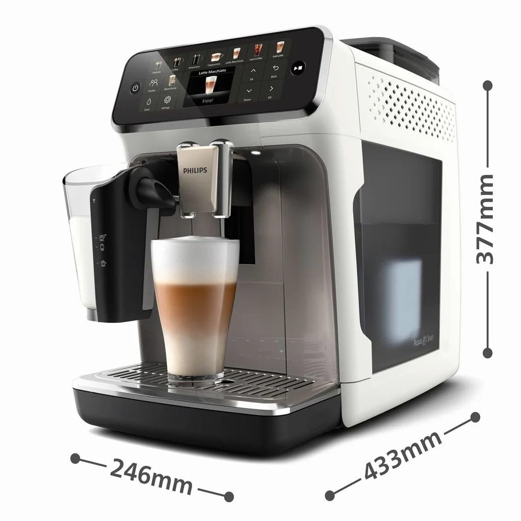 PHILIPS 5500 EP5545/70 - Máquina de café (1,8 L, 15 bar, color blanco)