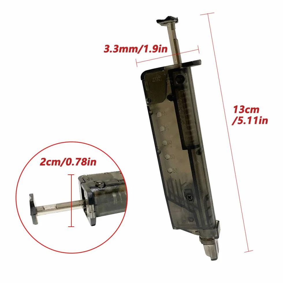 Cargador rápido de Airsoft para cargador BB Softair táctico para paintball, juego de guerra, táctica militar, accesorios de caza rápidos, cargador de bolas de 6 mm Airsoft, 100 vueltas