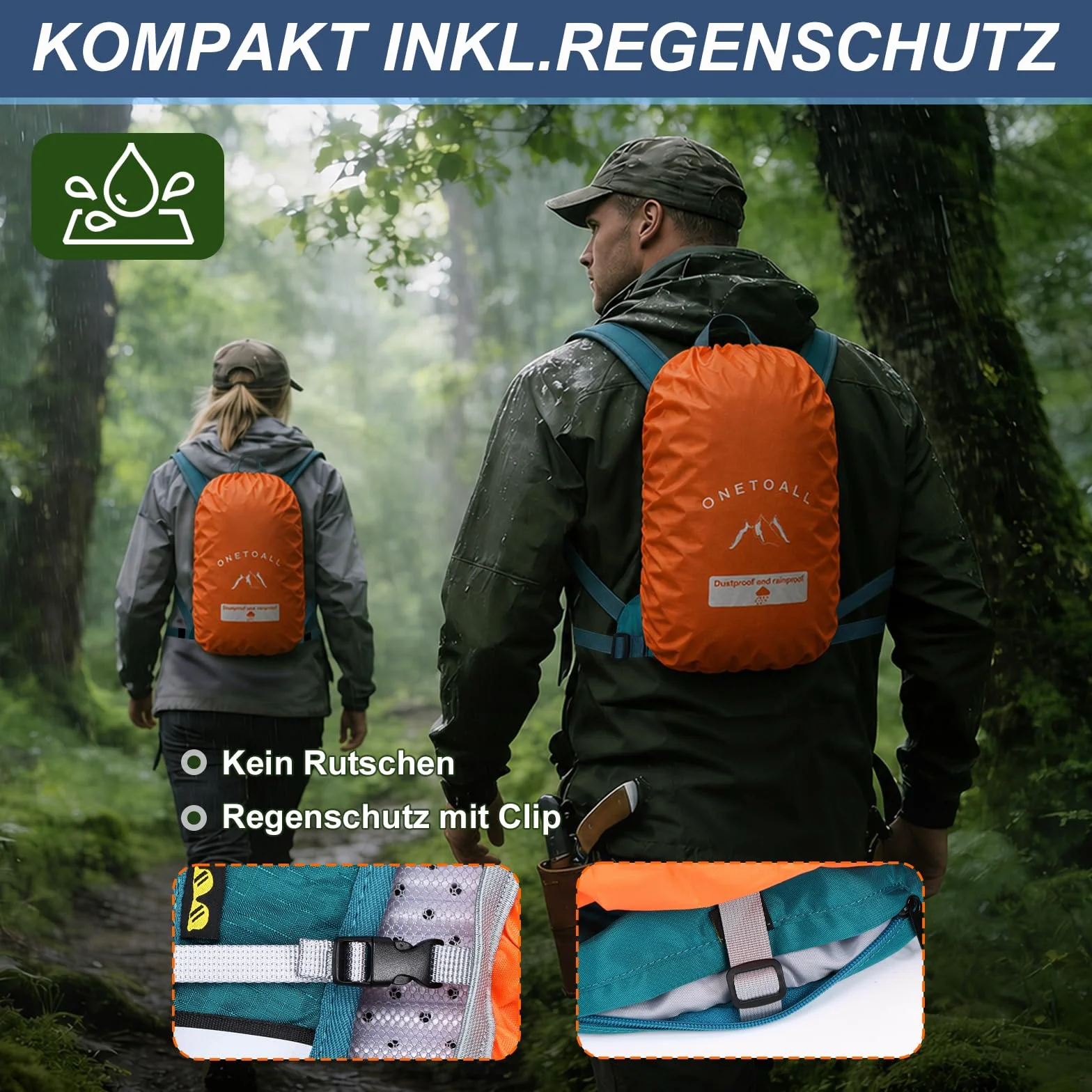 Mochila Senderismo 20L/30L Antirrobo Impermeable Ultraligera Transpirable para Hombre Mujer