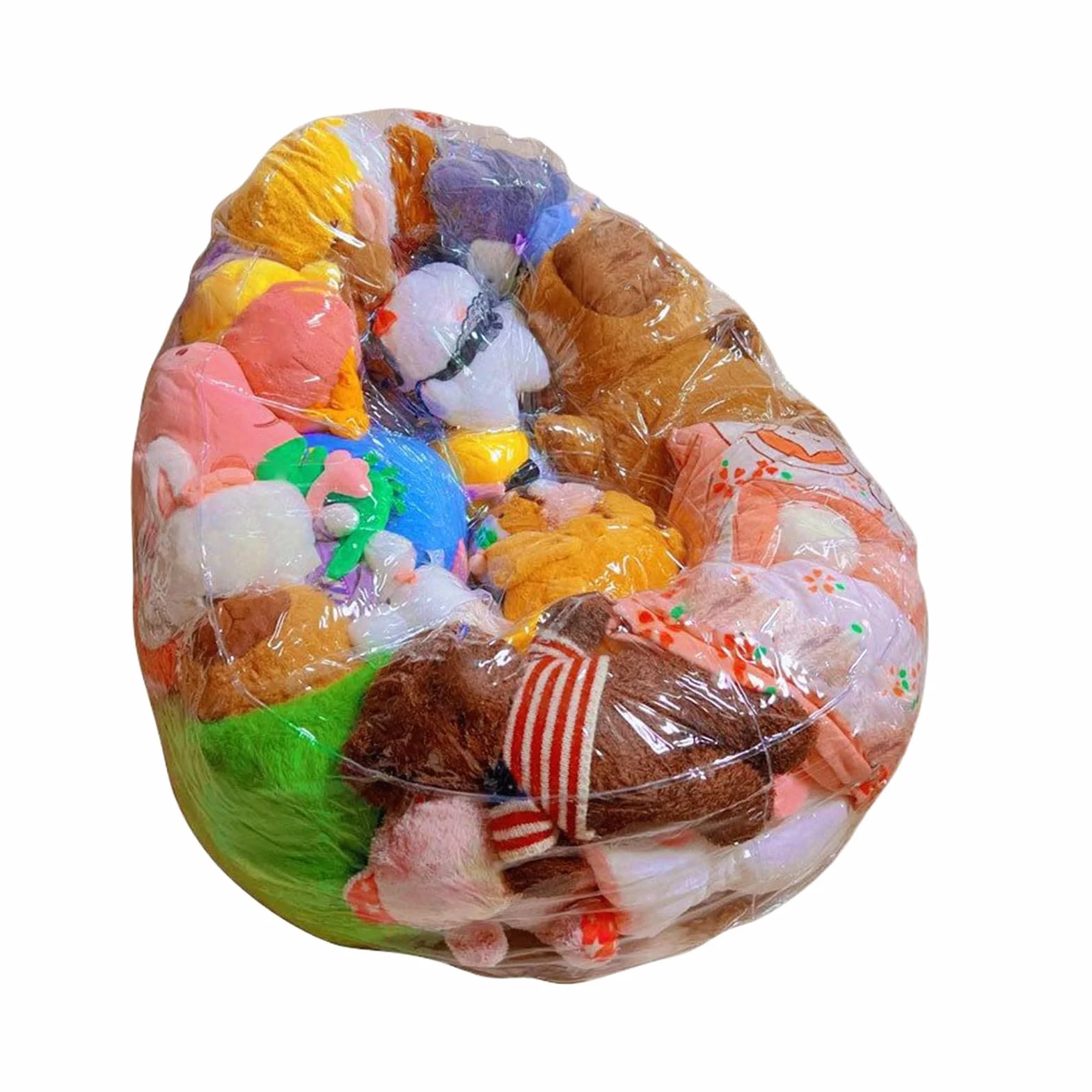 Genérico Funda De Almacenamiento para Peluches Y Puff,Almacenamiento Transparente para Peluches Y Cojines - Protector para Sofá de Hogar Dormitorio Salón Apartamento Guardería y Cuarto de Juegos