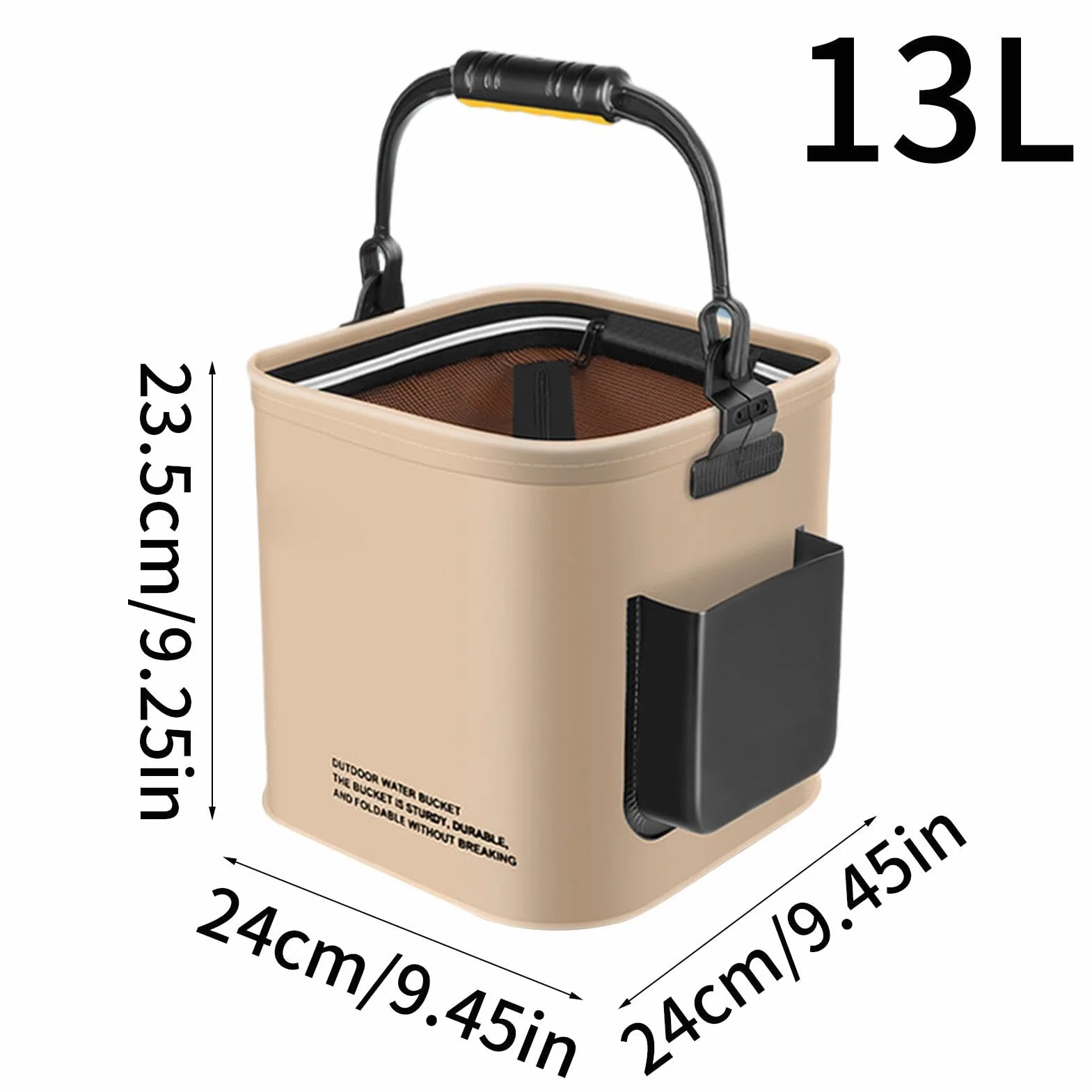 Cubo Portátil para Peces, Cubo de Pesca Plegable 8L/13L, Contenedor de Almacenamiento EVA