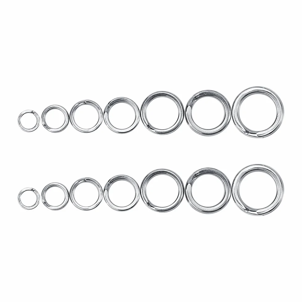 Anillos Divididos de Pesca de Acero Inoxidable 50 Uds. Conectores para Llavero
