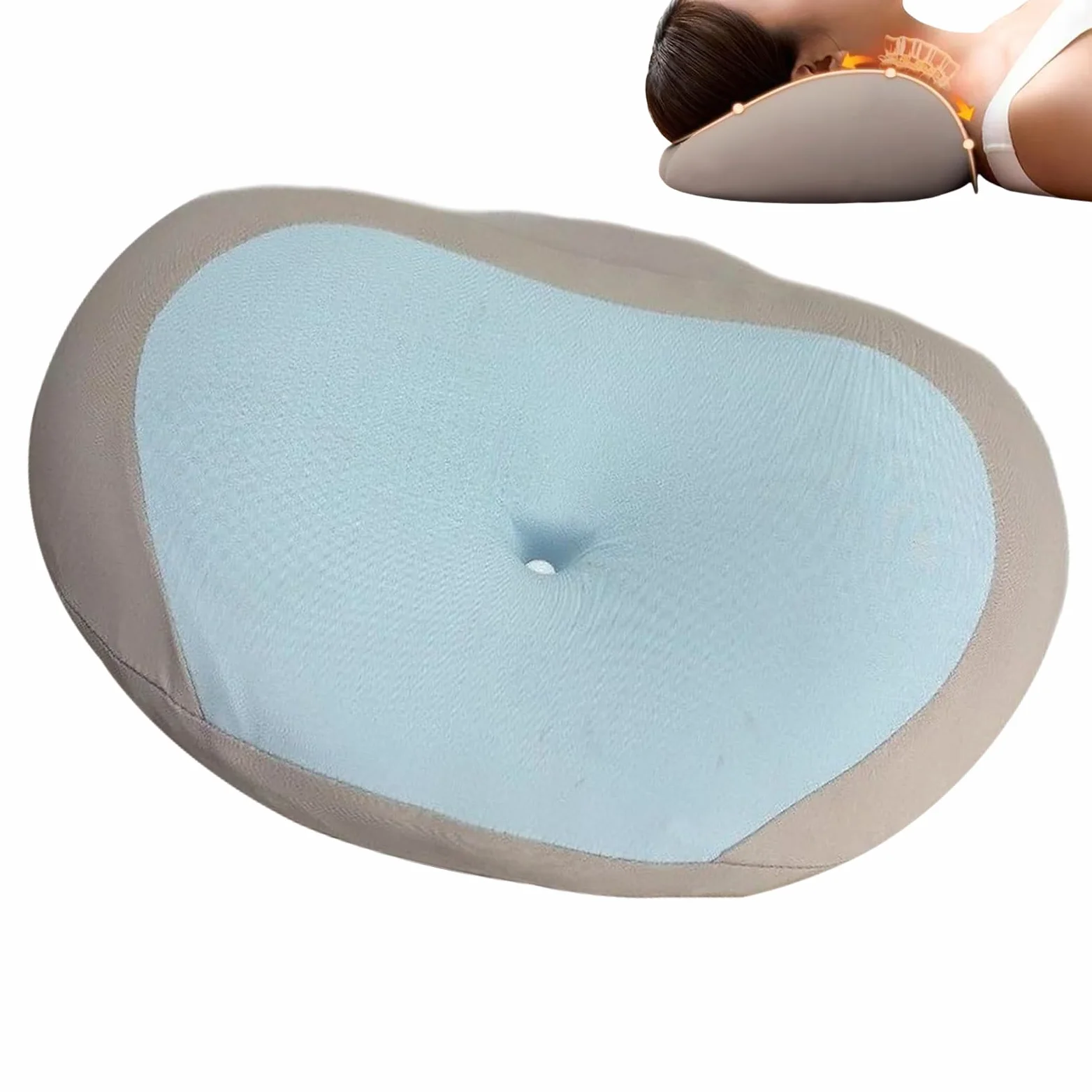 Almohada Cervical De Cuello Transpirables Ortopédicos Durmientes Arriba | Almohada de espuma viscoelástica con contorno anatómico cervical Cojín Cama Unisex Abajo Hogar Viaje