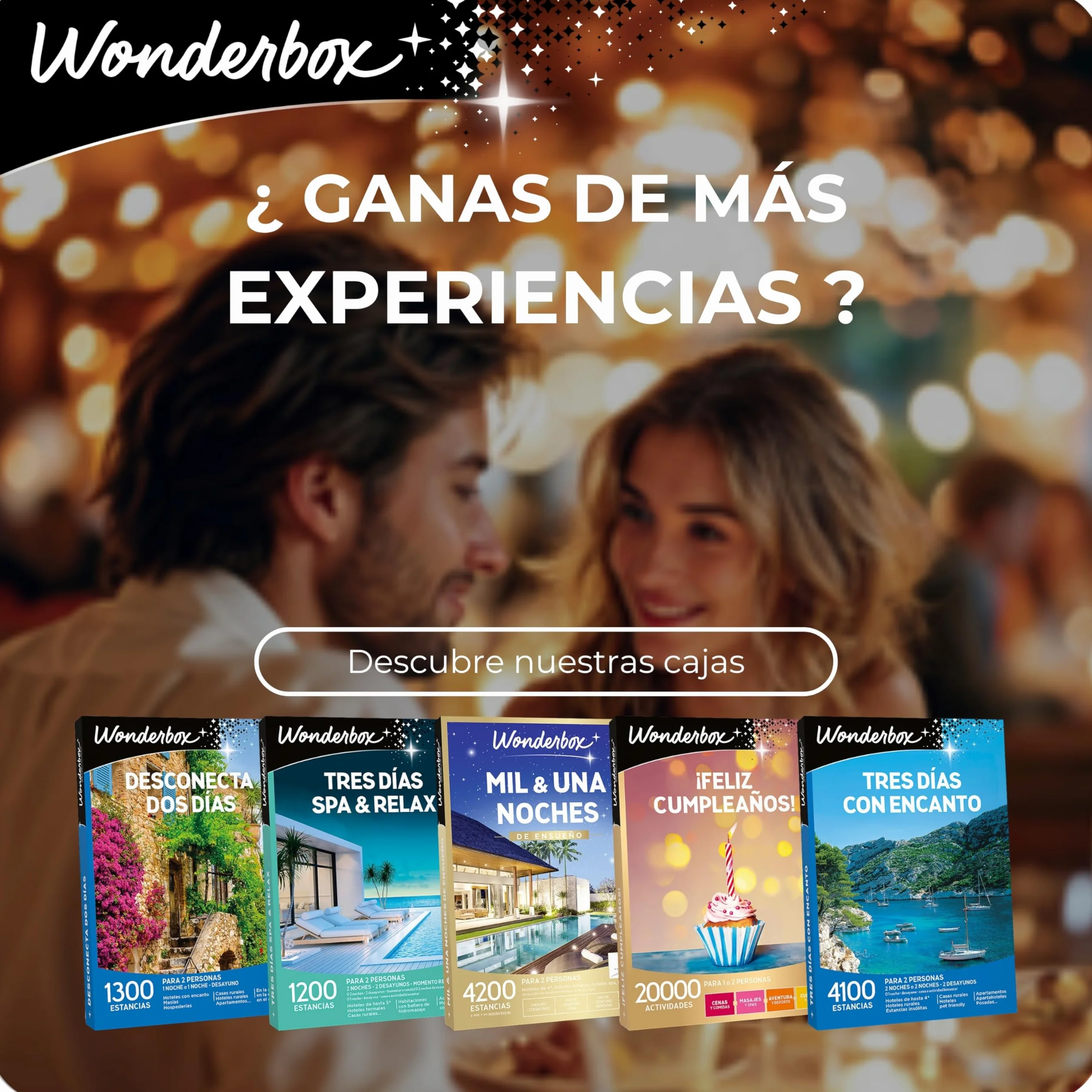 WONDERBOX Caja Regalo - DOS DÍAS EN FAMILIA - 820 estancias inolvidables para cuatro personas