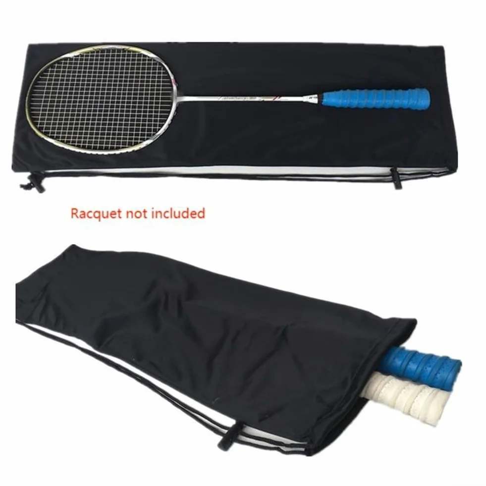 Mochila para raqueta de bádminton para dos raquetas, negra