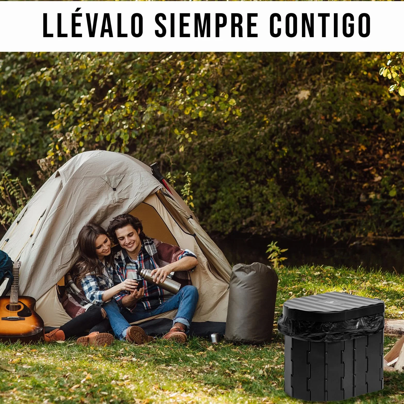 Inodoro portátil para camping con gel aglutinante WC portátil orinal urinario mujer