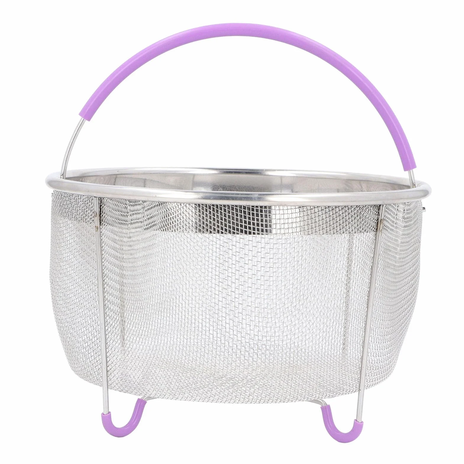 Cesta Vaporera para Olla Instantánea, Inserto de Colador de Acero Inoxidable Cesta de Vapor de Malla Accesorios para Ollas Instantáneas, Cesta Coladora de Red de Malla con Asas