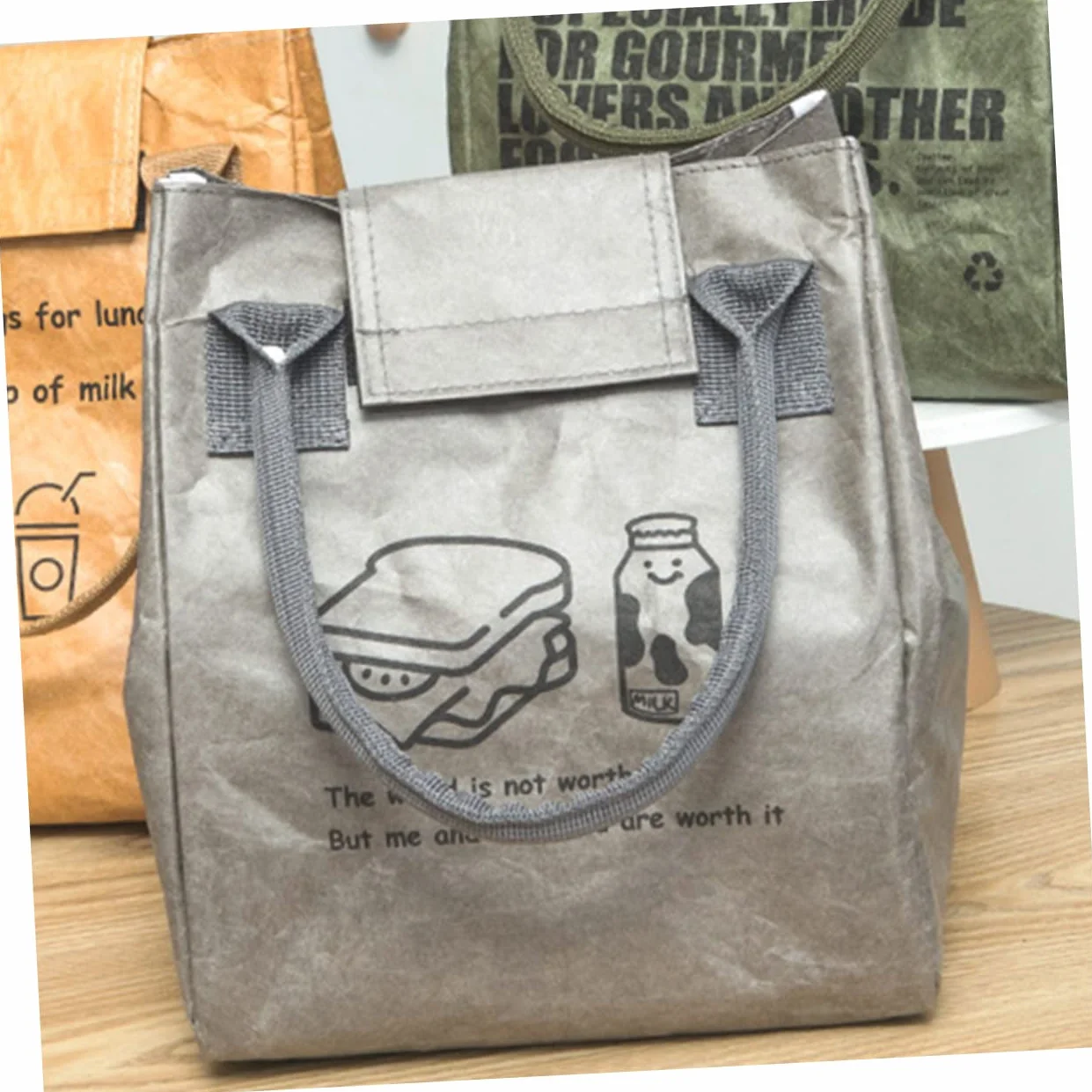 Ciieeo 3piezas Bolsa Térmica Para Almuerzo Pouch De Transporte De Comida Capacidad y Aislante Bento y Diseño Portátil y Interior y Exterior