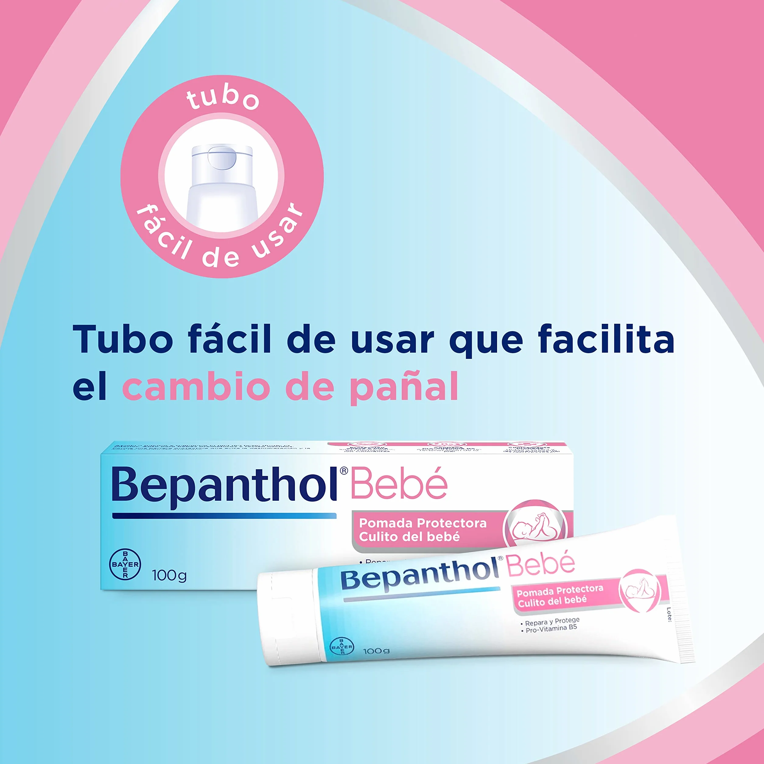 BEPANTHOL Pomada Protectora Culito Bebé Pro-Vitamina B5 Crema Irritaciones Pañal 2x100 g