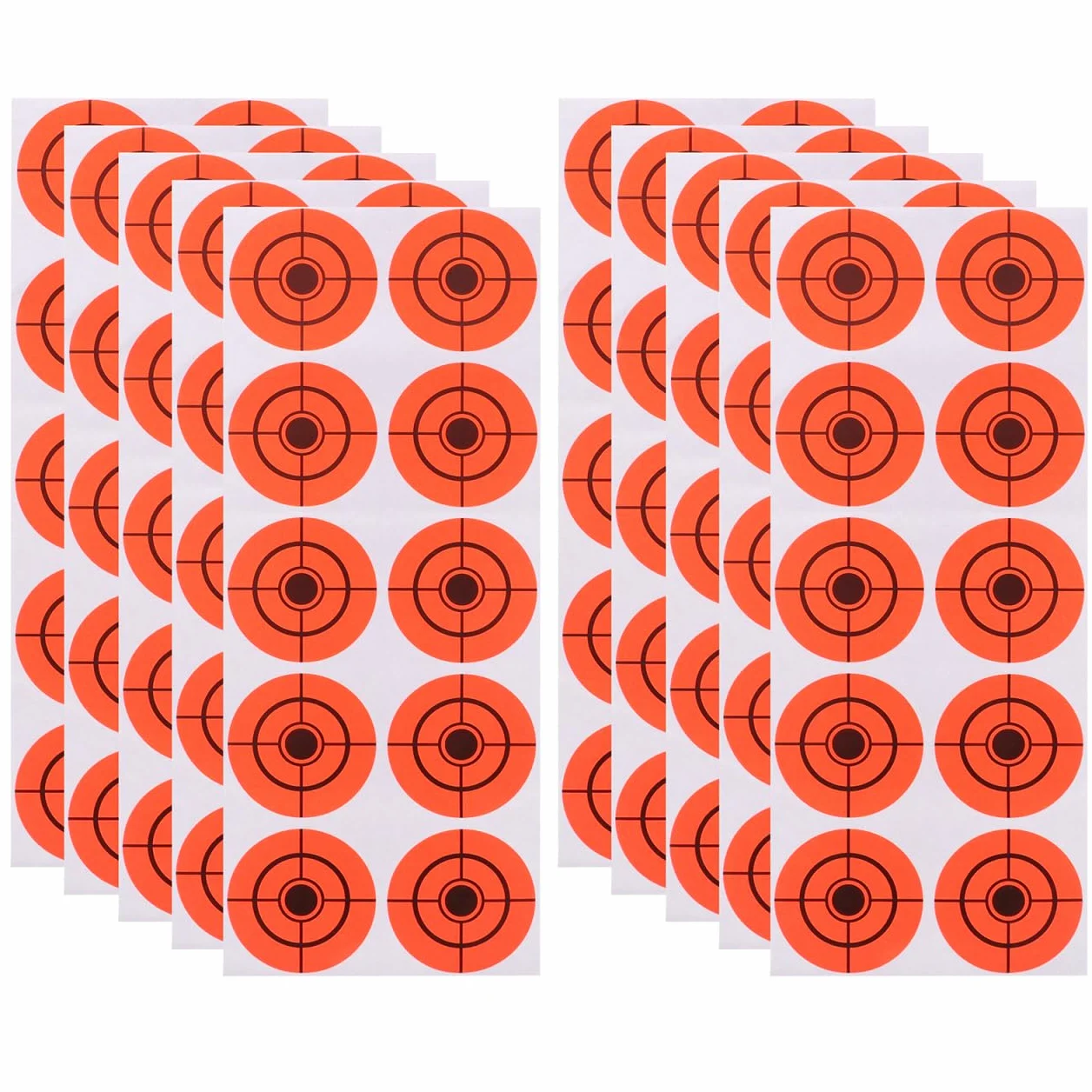 BESPORTBLE 250 Piezas Pegatinas de Objetivos de Tiro, 4 cm Papel Adhesivo Redondo Fluorescente