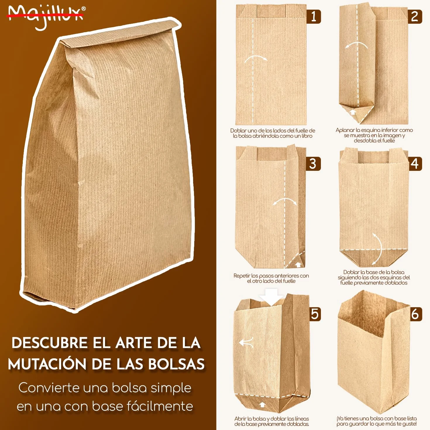 100 Bolsas de Papel Kraft 12 x 20 x 6 cm - Bolsas Pequeñas Grado Alimenticio, Sobres Kraft Marrón Reutilizables y Reciclables para Regalos, Negocios, Manualidades y Embalaje Sostenible