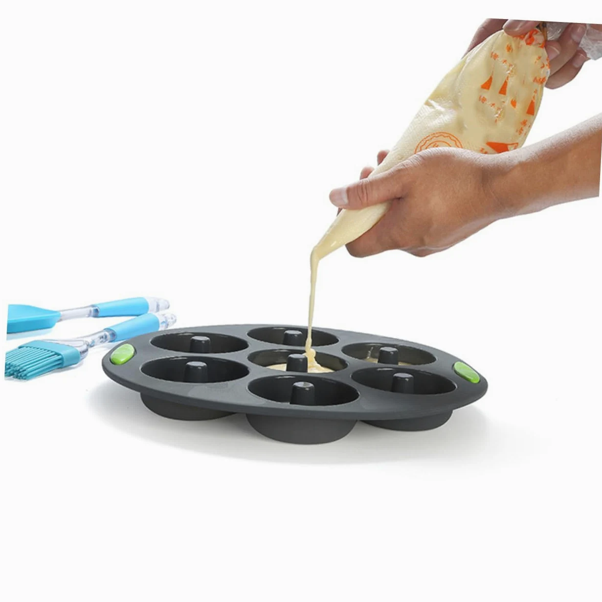 Kit de 5 Moldes de Silicona Flexibles para Hornear Pasteles y Bizcochos, Fáciles de Limpiar, Adecuado para Amantes Repostería en Cocina