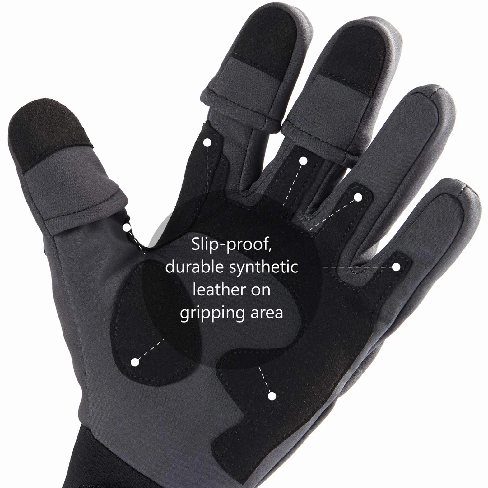 Bassdash WintePro Guantes de Pesca Aislados Repelentes al Agua con Forro Polar para Hombres y Mujeres