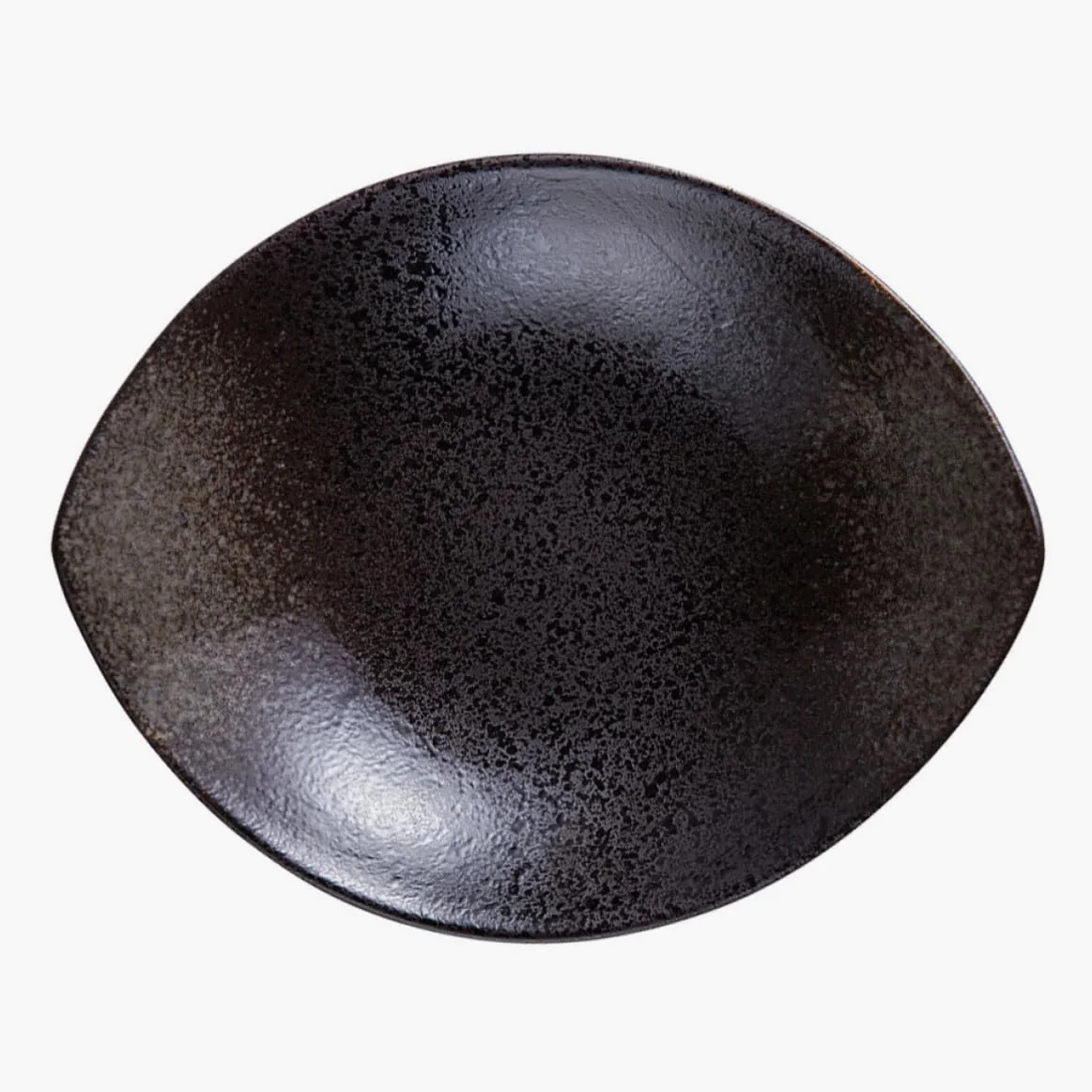 HEALLILY Plato de Cerámica Negro para Servir Carne y Platos | Uso Multifuncional, Apto para Restaurantes y Bodas, Acabado que No se Decolora