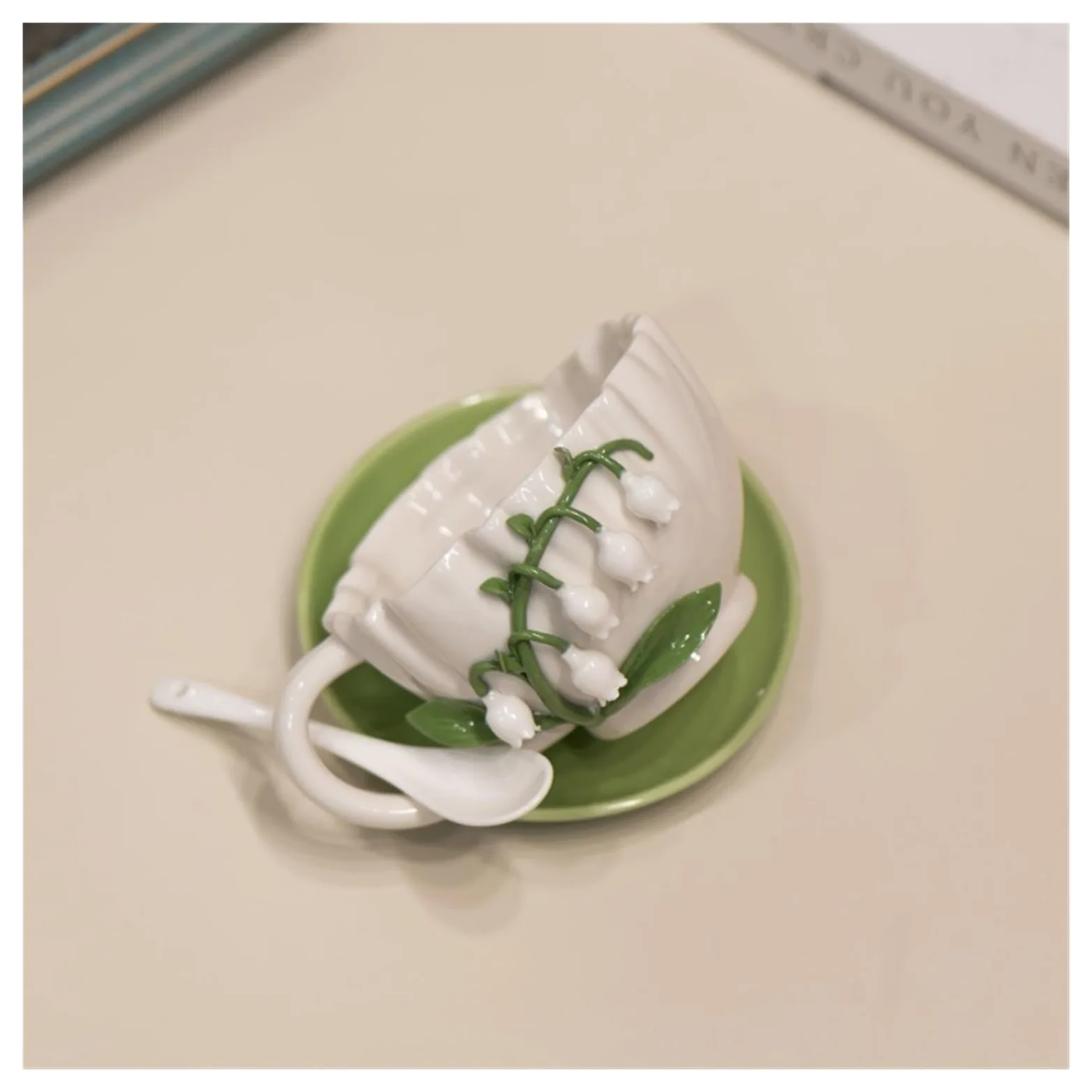 Tazas Y Jarras De Café Taza De Café Con Estampado De Flores En Relieve De Cerámica, Taza De Desayuno Para Té Cacao Y Leche