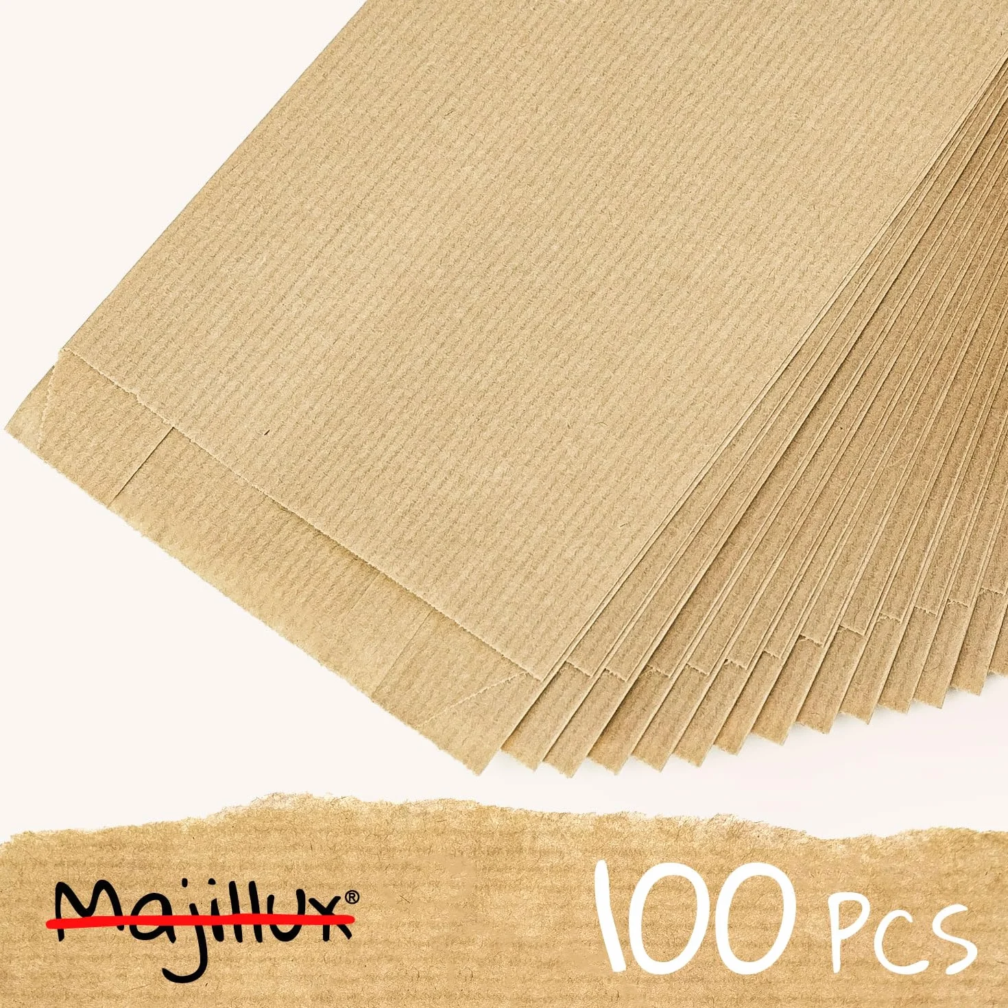 100 Bolsas de Papel Kraft 12 x 20 x 6 cm - Bolsas Pequeñas Grado Alimenticio, Sobres Kraft Marrón Reutilizables y Reciclables para Regalos, Negocios, Manualidades y Embalaje Sostenible