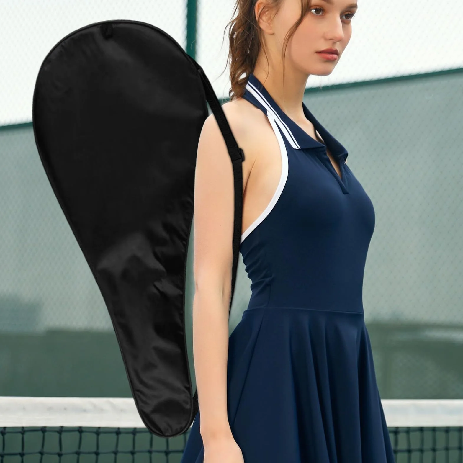 Oxford Cloth Tennis Racket Shoulder Bag Multipurpose Badminton Paddle Case Compact Sports Backpack