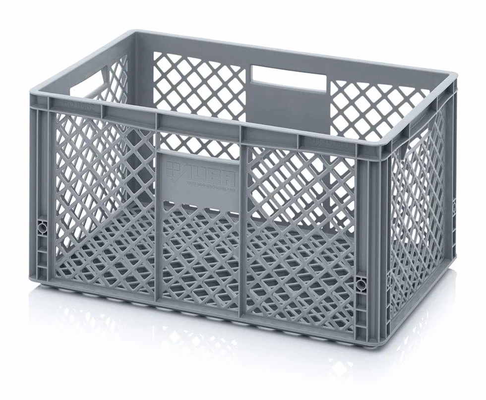Auer Euro Contenedor perforado EO 64/32 Caja de panadería 60 x 40 x 32 cm Caja 64 L Cesta apilable y de transporte