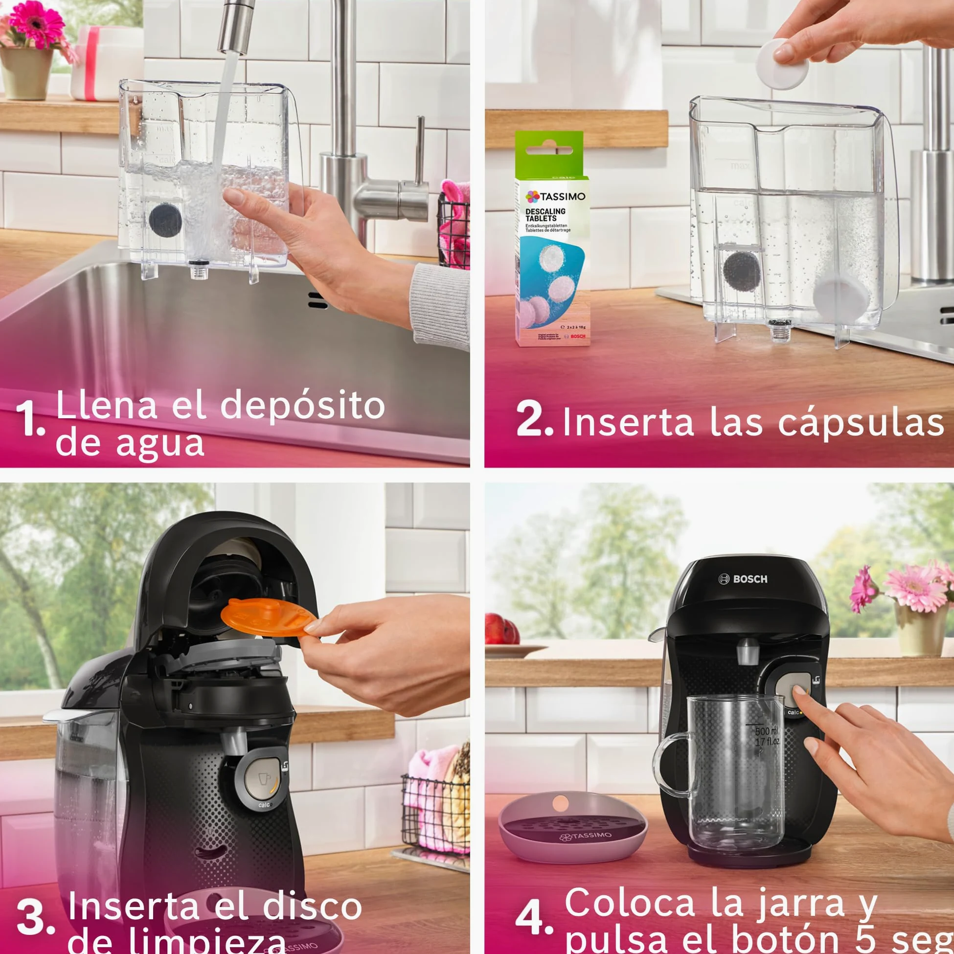 Bosch - Cafetera multibebida Tassimo Happy Friendly, OneTouch, Intellibrew, Beige, TAS109E