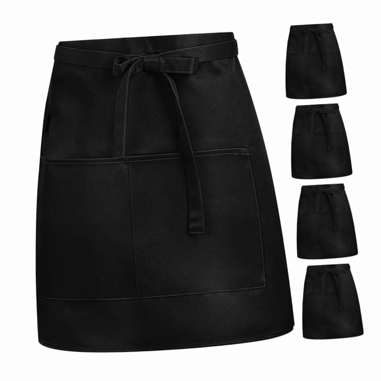 ABOOFAN 5 Piezas Delantal Corto con Bolsillos para Teterías y Cafeterías Unidades para Personal de Servicio y Restaurantes