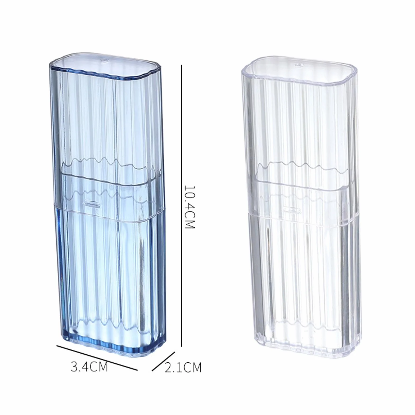 Vauki Contenedor de bastoncillos de algodón, 4 unidades, caja de almacenamiento portátil para bastoncillos de algodón y palillos de dientes, pequeño soporte para hisopos de algodón transparente para
