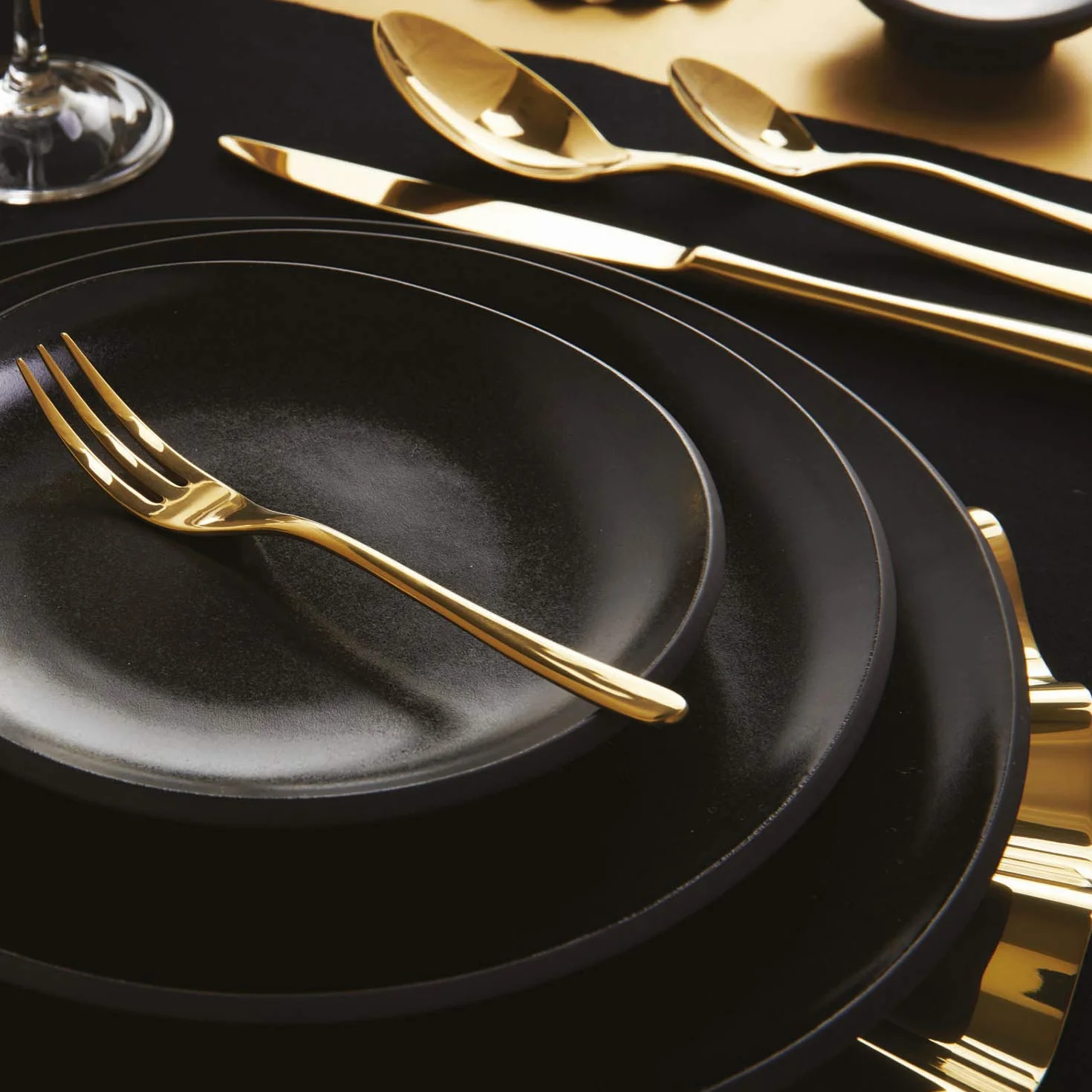 Sambonet Juego de 6 tenedores Dolce Taste PVD Oro Gold