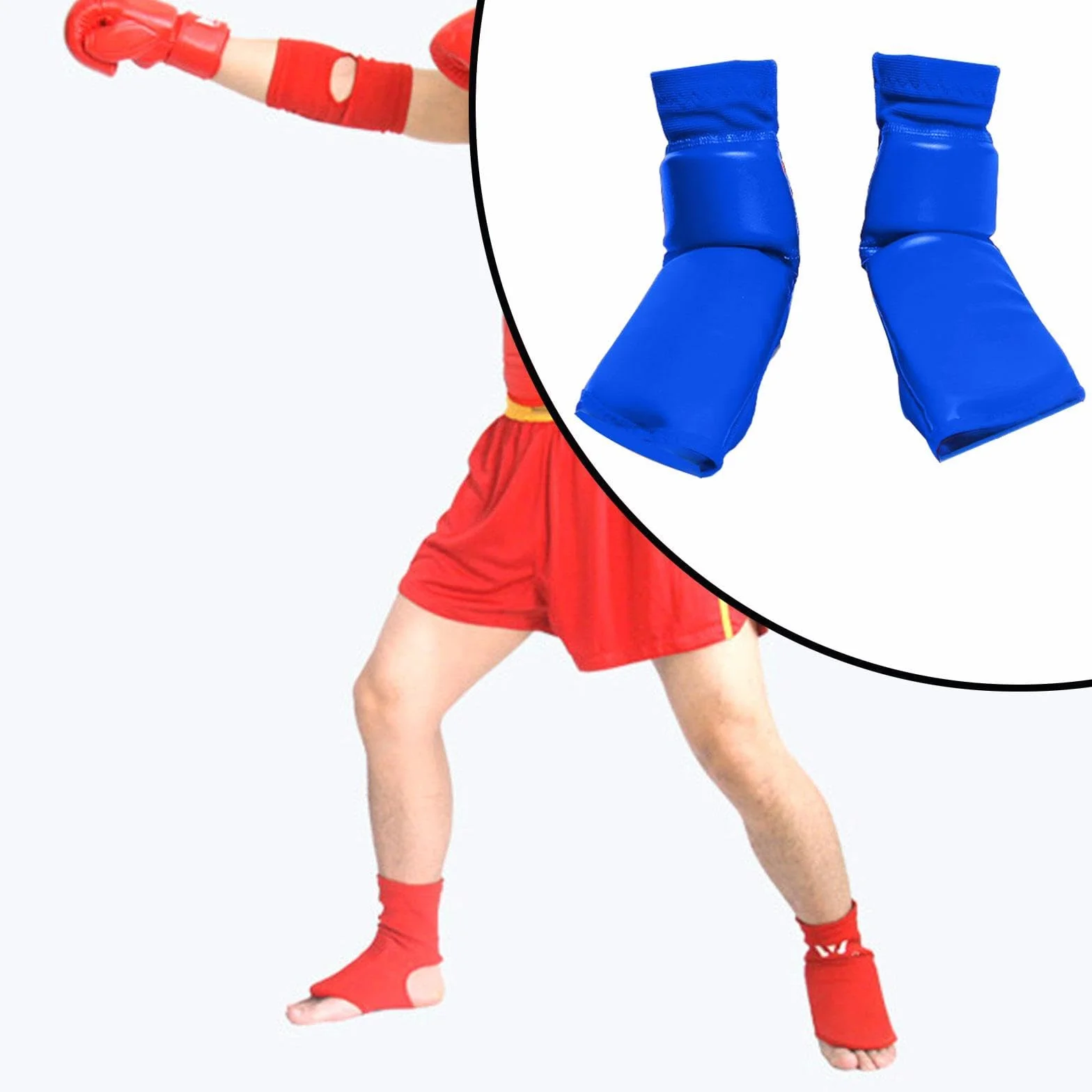 Baoblaze Protector de pie para boxeo antideslizante elástico Azul M