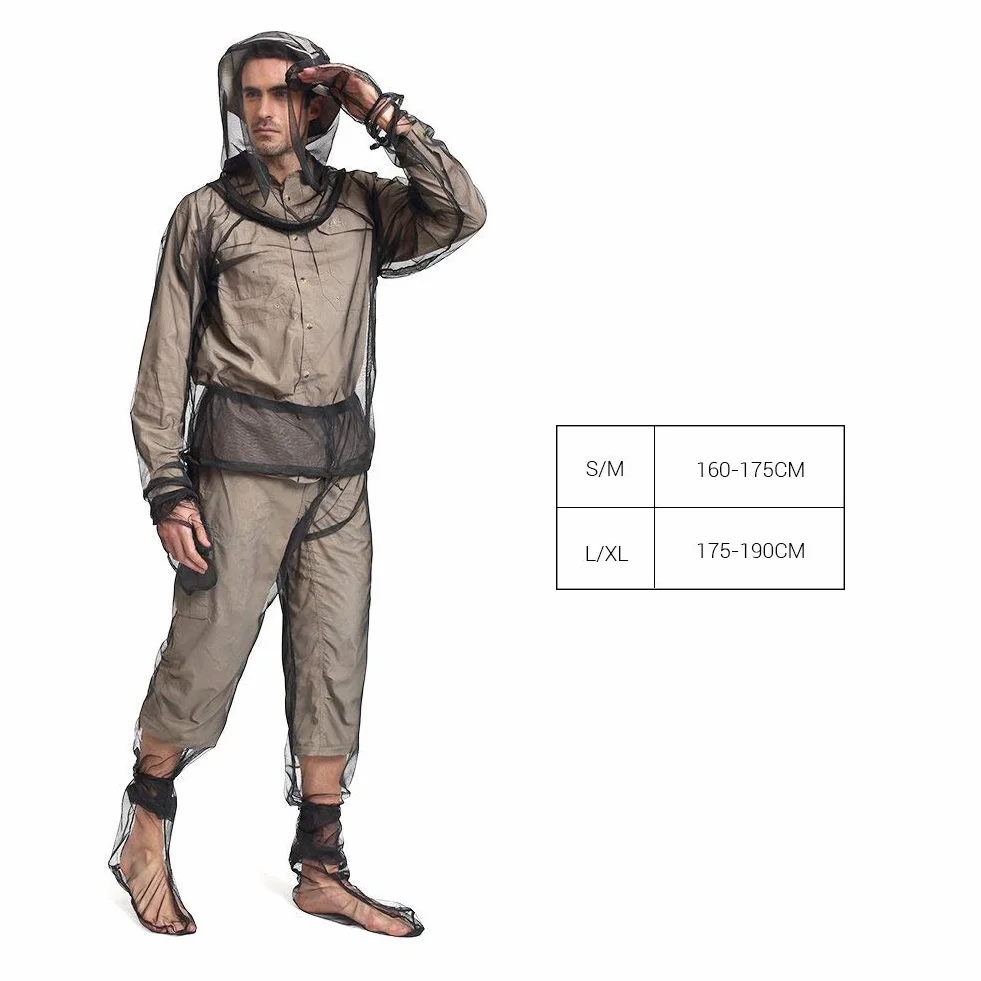 Traje Anti Mosquitos Malla Ultra-Fina para Hombres Mujeres Senderismo Pesca
