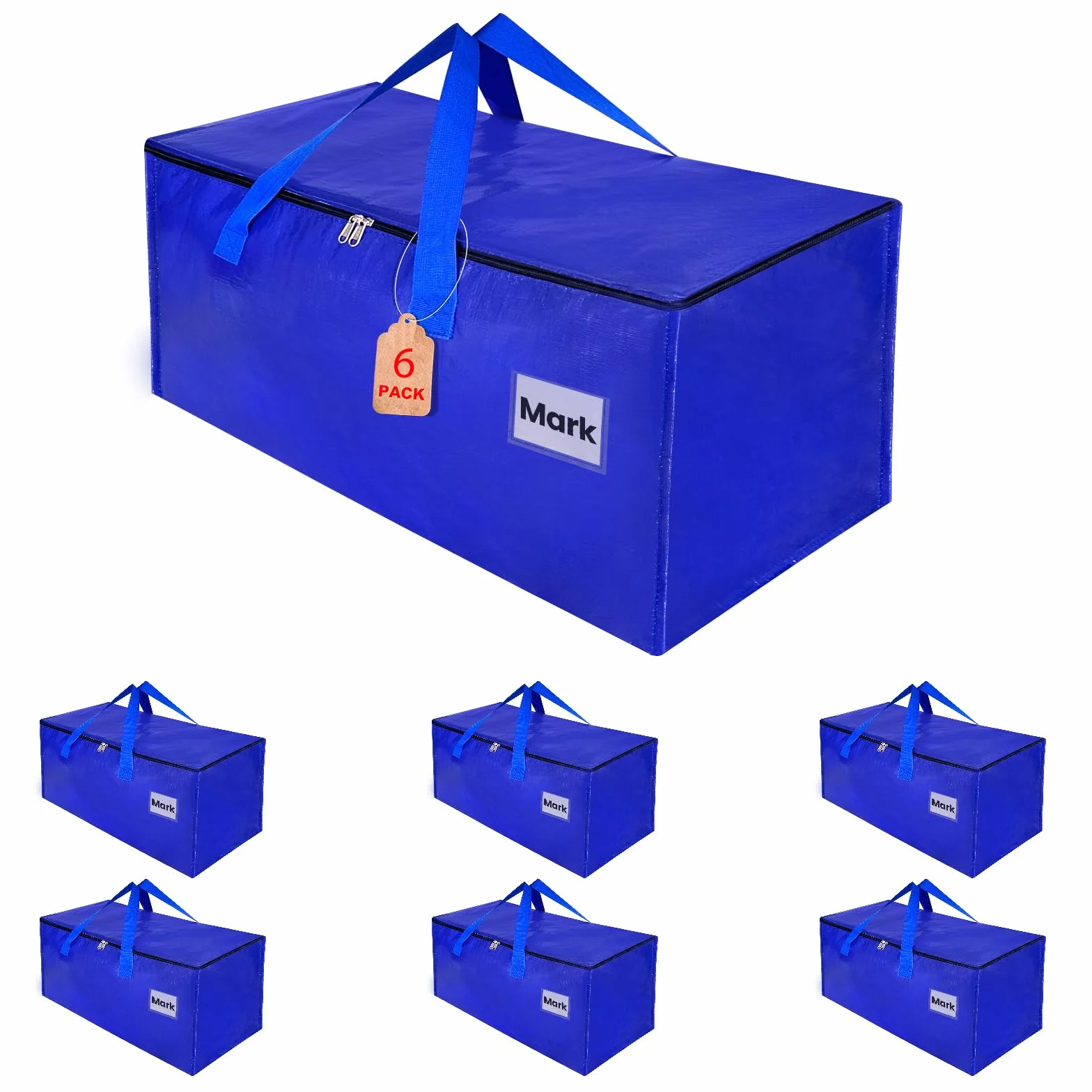 Bolsas de mudanza Pack de 6 bolsas organizadoras con asas de almacenamiento para ahorrar espacio, Bolsas de Almacenamiento - Bolsa Extra Grande para Mudanza y Viaje