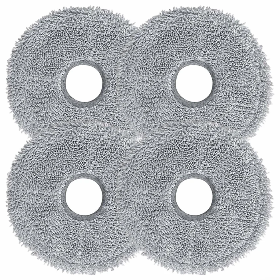 Paquete de 4/10/20 paños de microfibra para mopa Conga 9590/9990/10090 Spin for Revolution Ultra Power Partes de repuesto, gris (paquete de 4)
