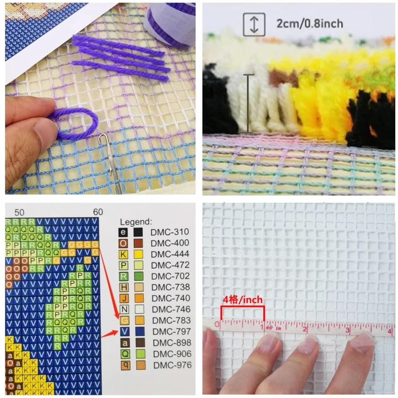 Paisaje Diy Materiales Para Hacer Alfombras Olas Y Estrellas De Mar Kits De Ganchillo Para Hacer Alfombras，Juego De Bordado,Kit De Ganchillo Para Principiantes，Manualidades De Costura 21x29in