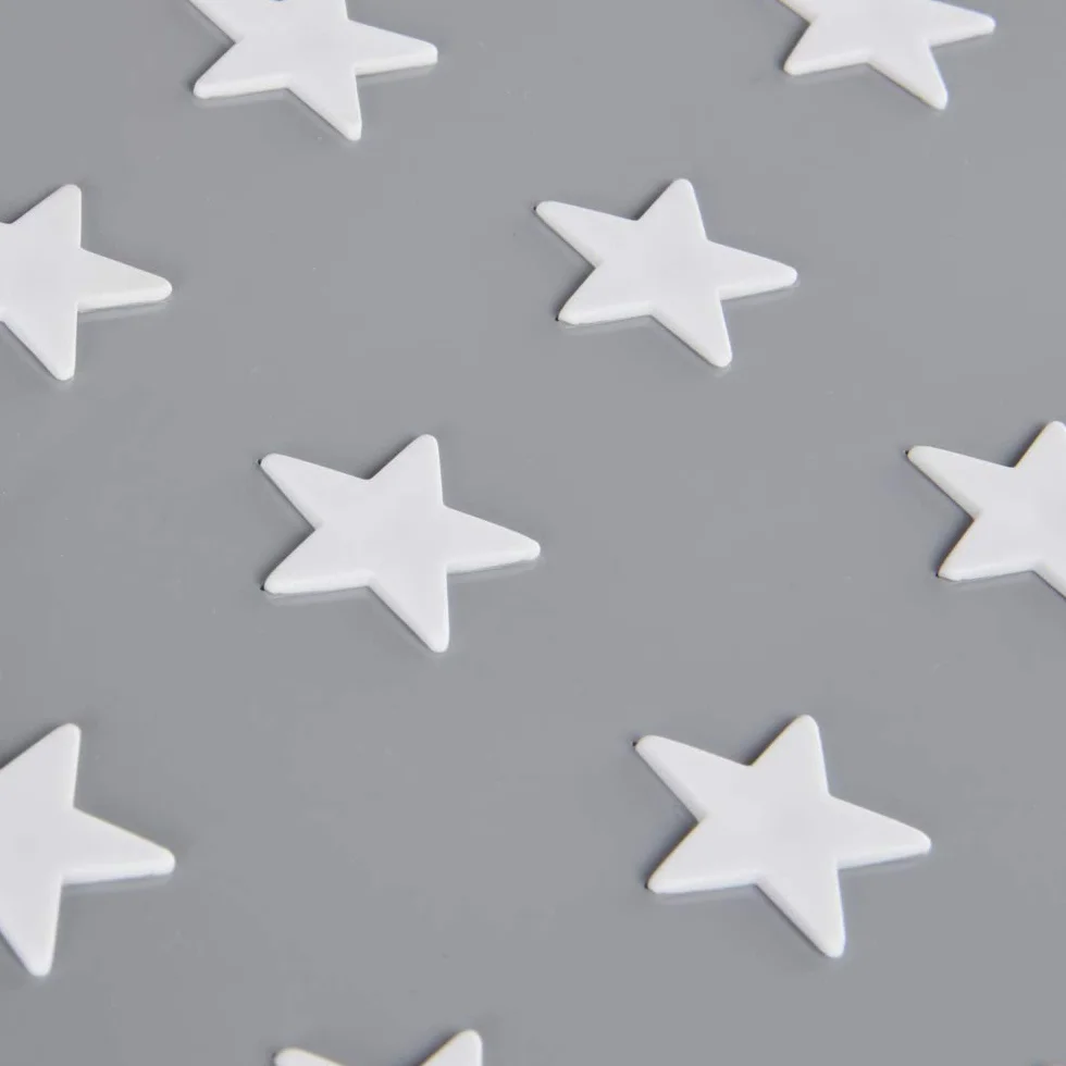 Keepper Taburete Escalón Estrellas Antideslizante 40,5x28,5x14 cm Gris