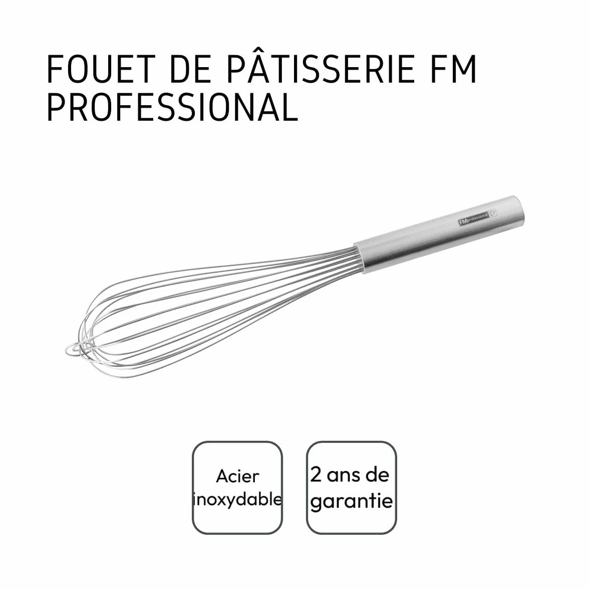 FMProfessional Batidor Varillas 35Cm, acero inox, color inox. 1 ud.