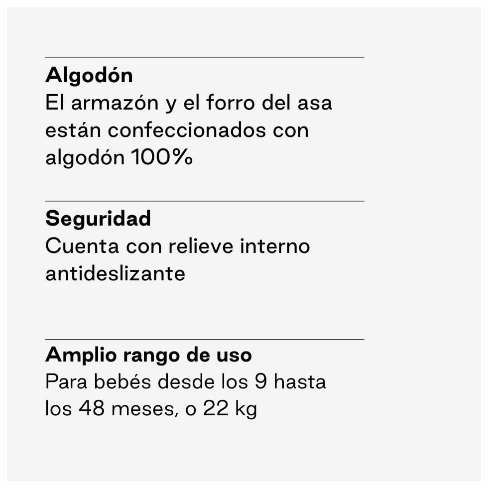 Jané Catch Bandolera Bebé Cadera Porteo Lateral Ajustable Ergonómico Antideslizante 100% Algodón 9-48 Meses Gris
